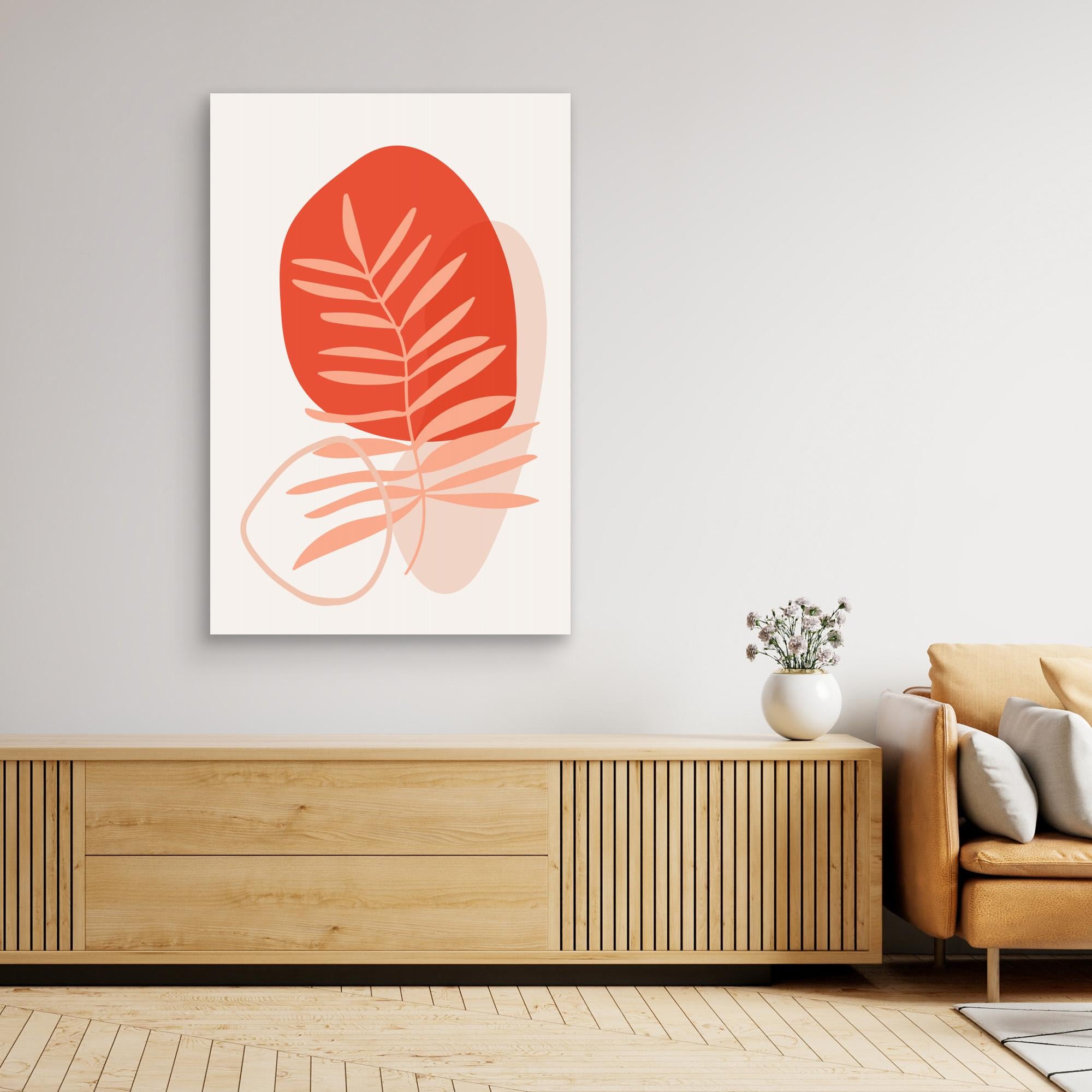 Abstract Botanical Boho Leaves 63 by Dina Dankers Canvas