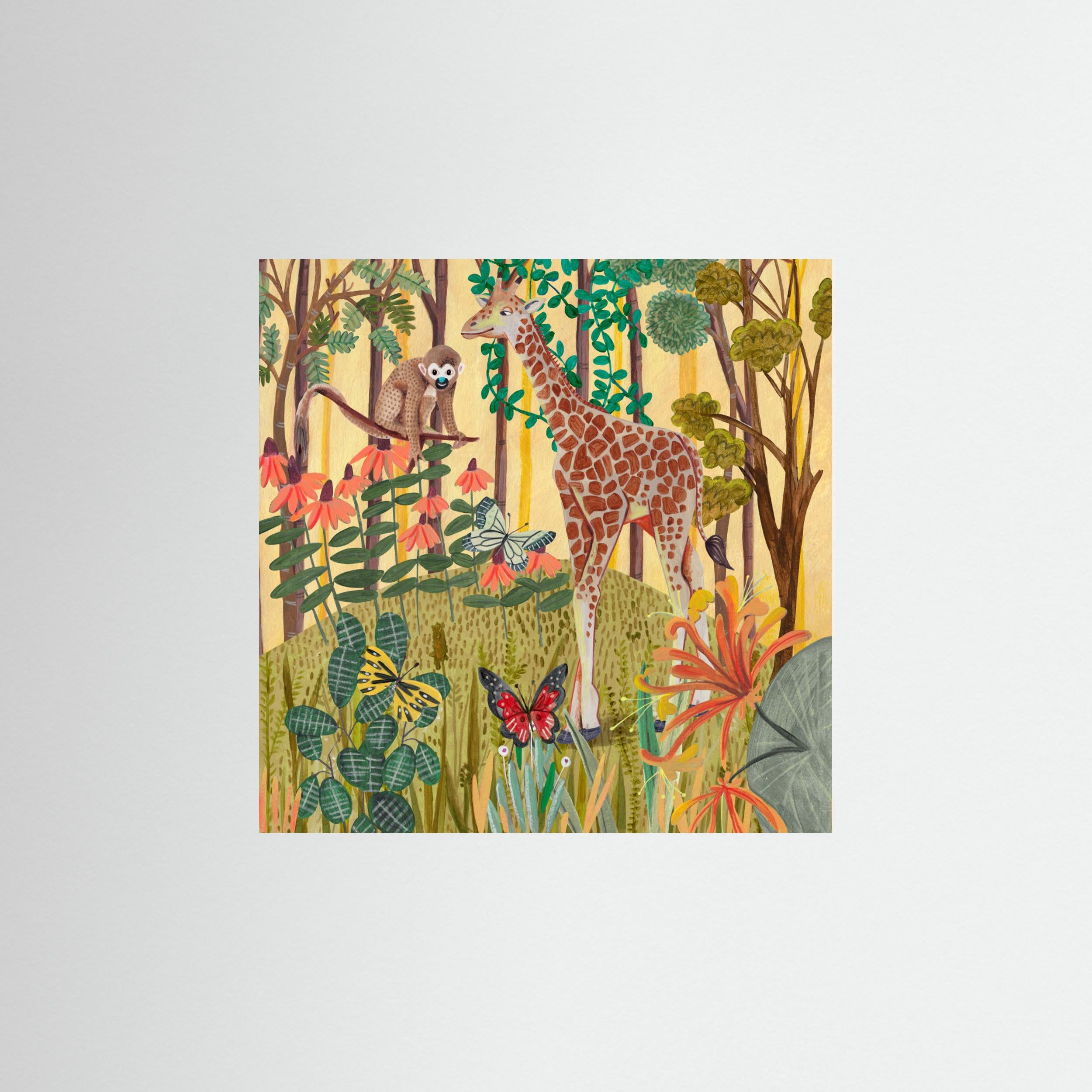 Giraffe in nature by Caroline Bonne Müller Fine Art Paper