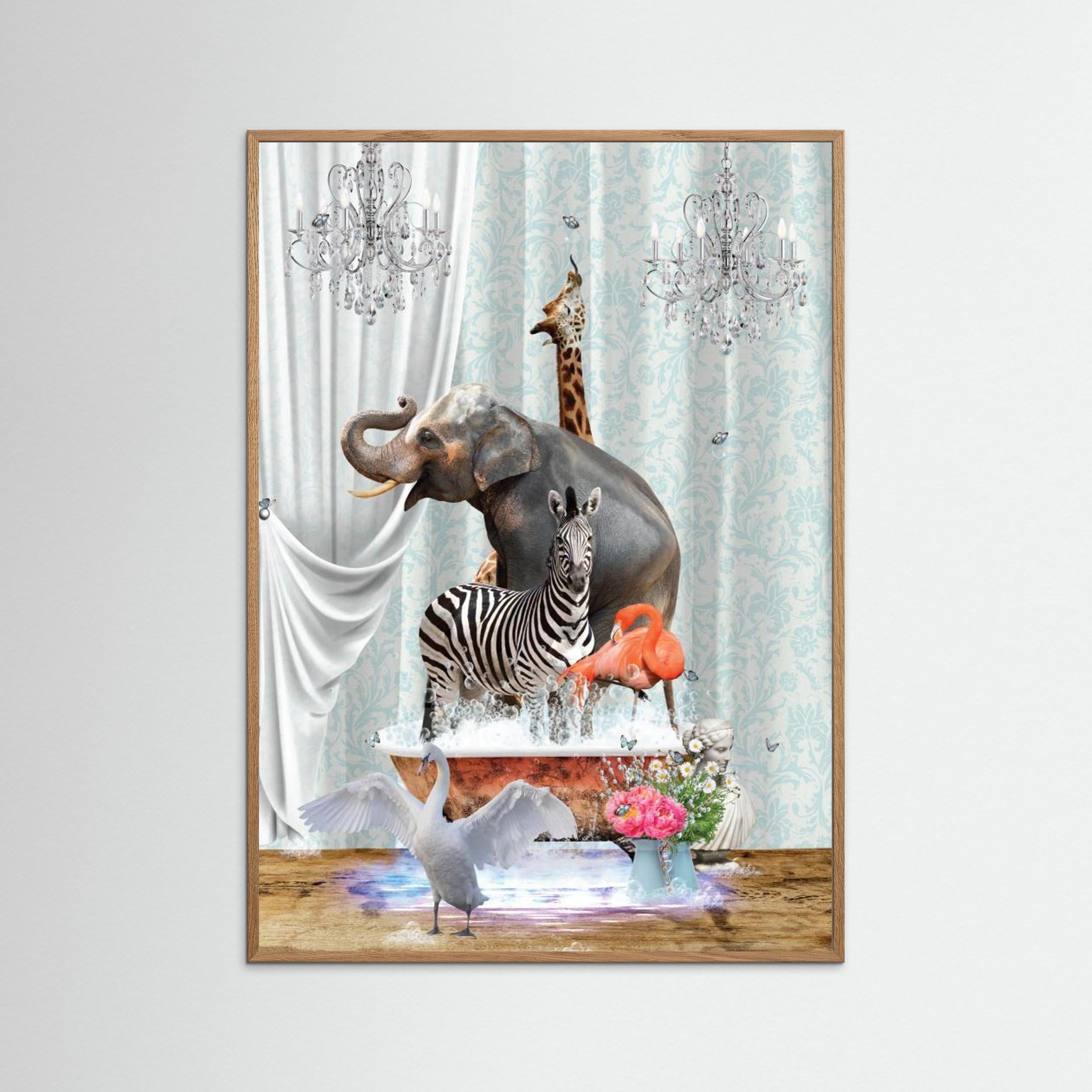 Family Time &amp; Bubbles by Sue Skellern Fine Art Paper 