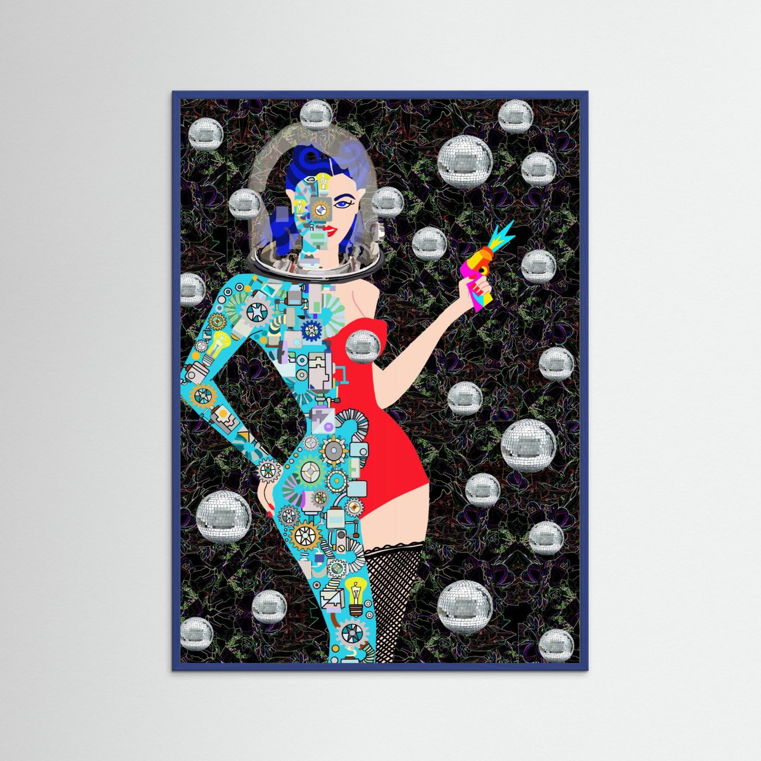 Disco Alien by Lynnda Rakos Fine Art Paper 