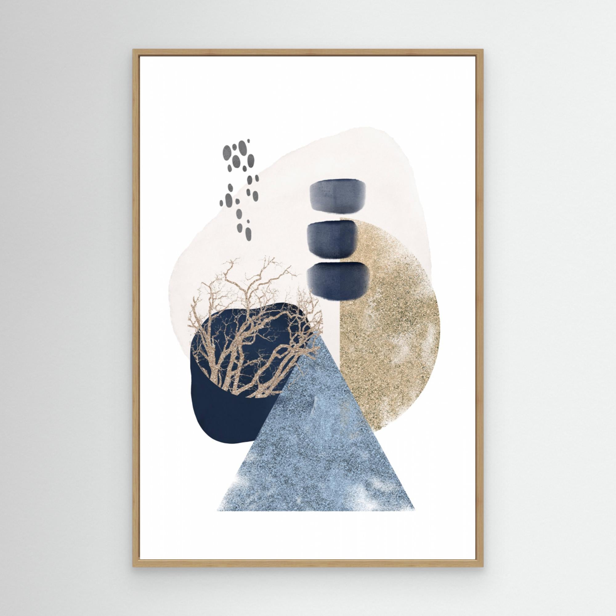 Smooth Shapes-2 by Sally Ann Moss Canvas