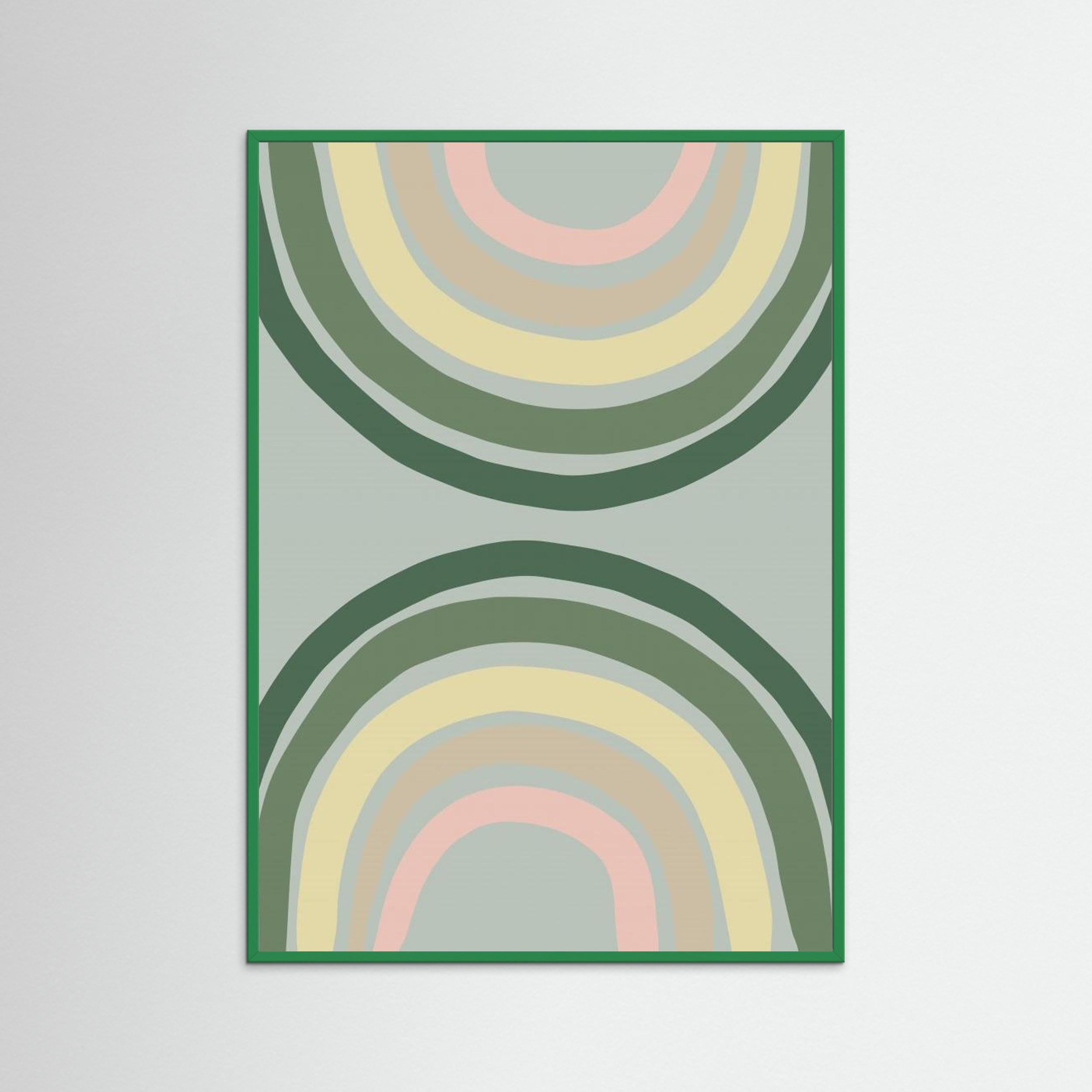 Double Rainbow Green by Pictufy Studio Fine art Paper