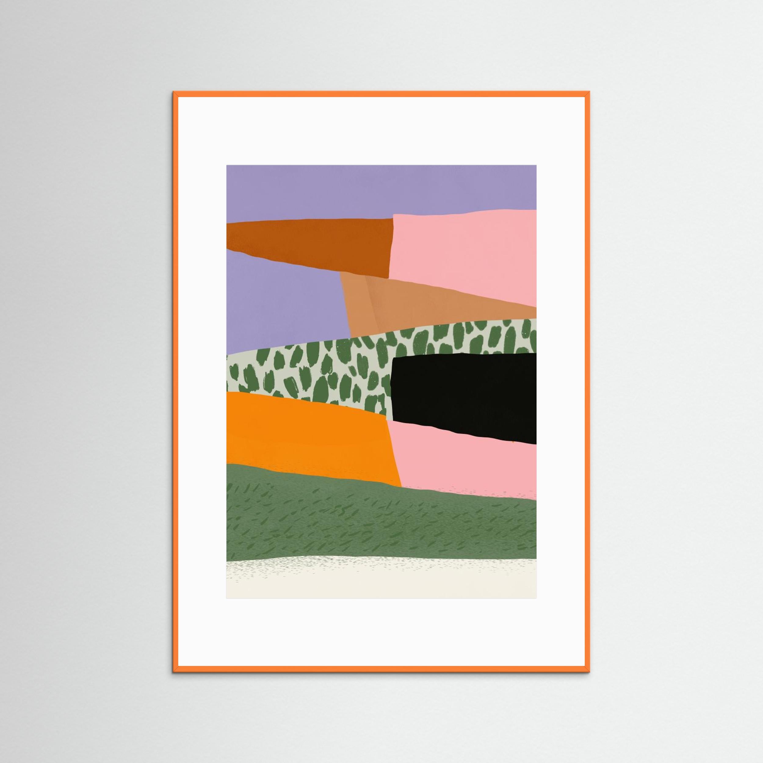 Collage abstract minimalism 02 by Little Dean Fine Art Paper