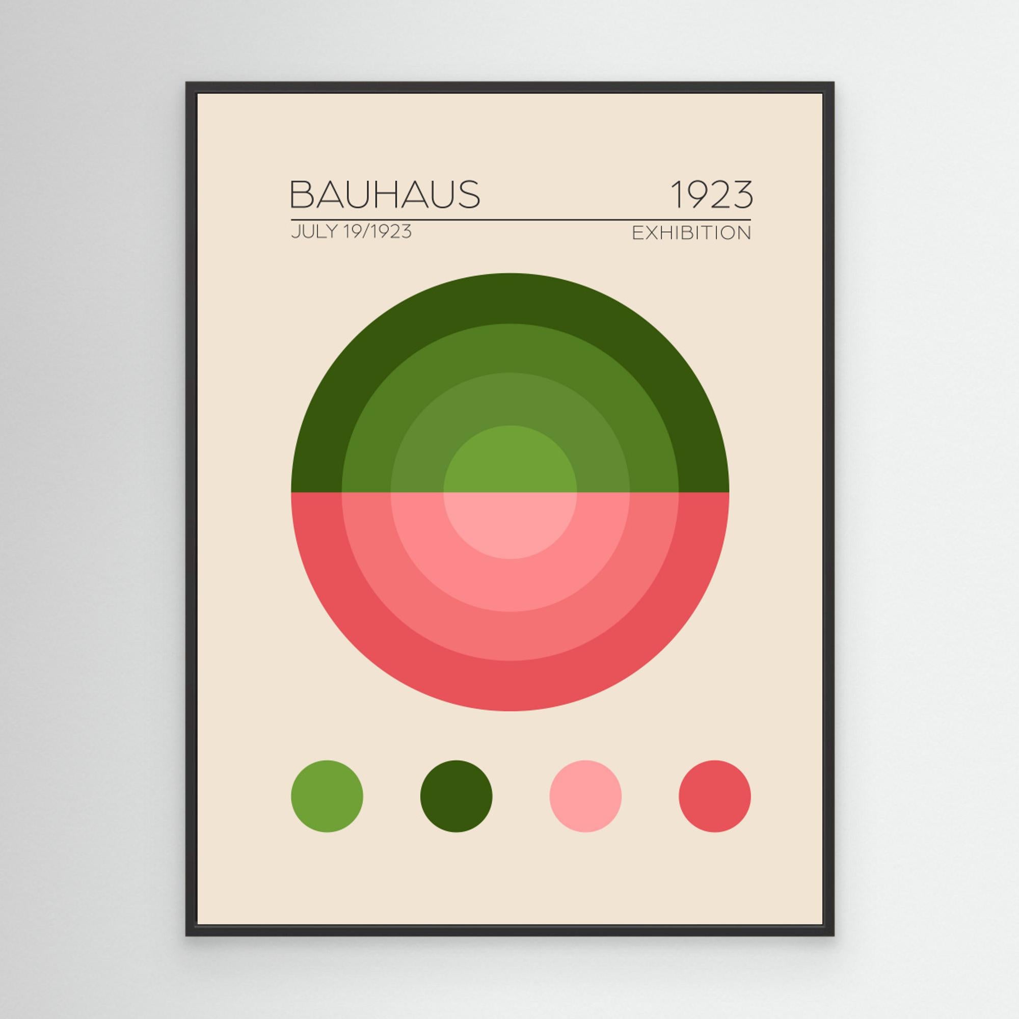Bauhaus Yesil Daire by Emel Tunaboylu Canvas