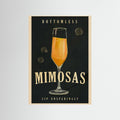 Bottomless Mimosas Art Deco Cocktail Bar Art by The Whiskey Ginger