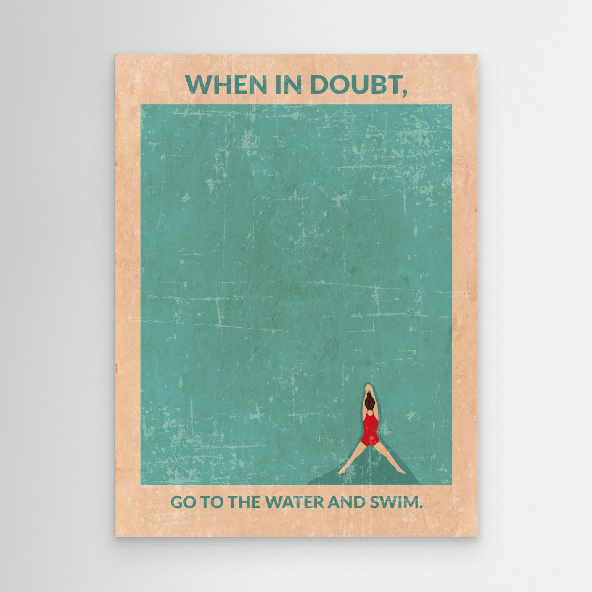 Open Water Standard Wall Art by Wall Chart Art Studio Canvas