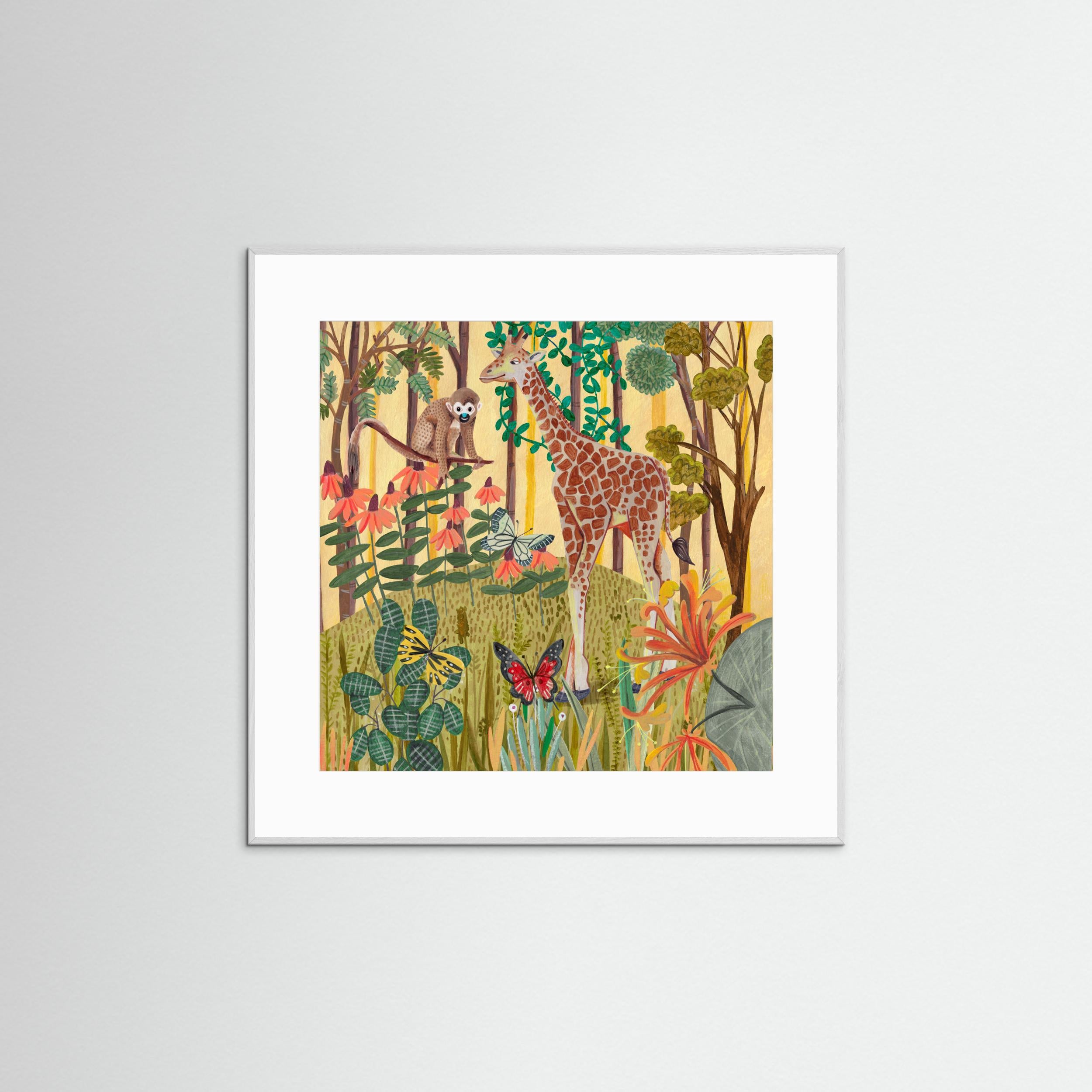 Giraffe in nature by Caroline Bonne Müller Fine Art Paper