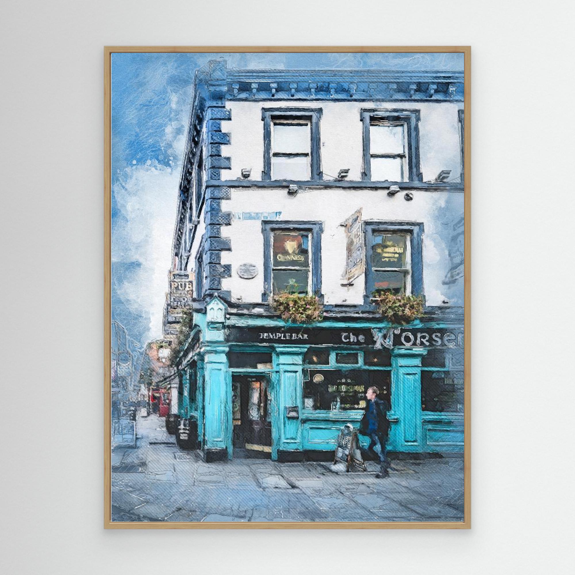 Dublin City Watercolor Art Ireland (17) by Justyna Jaszke