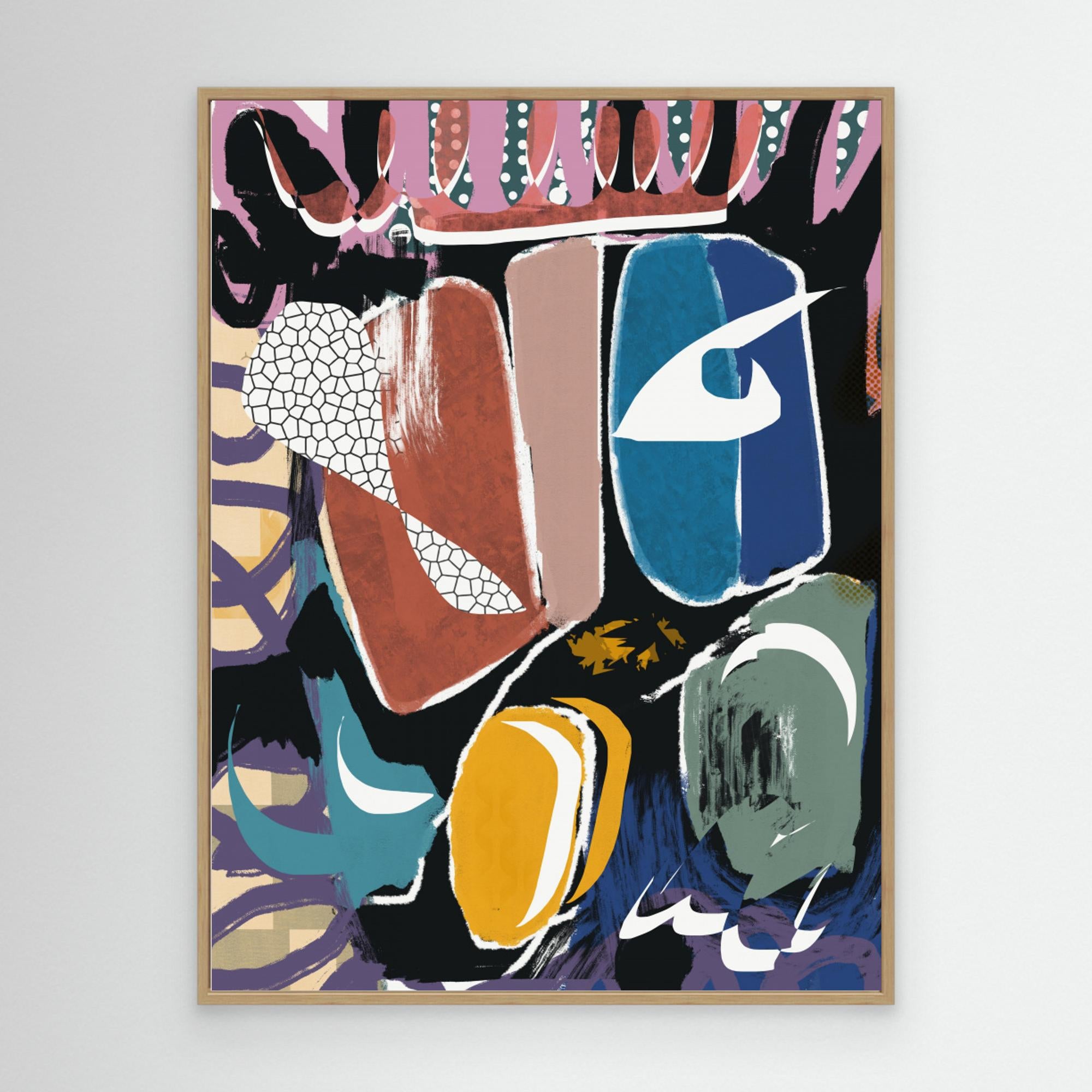 Playful Pebble Abstract by Little Dean