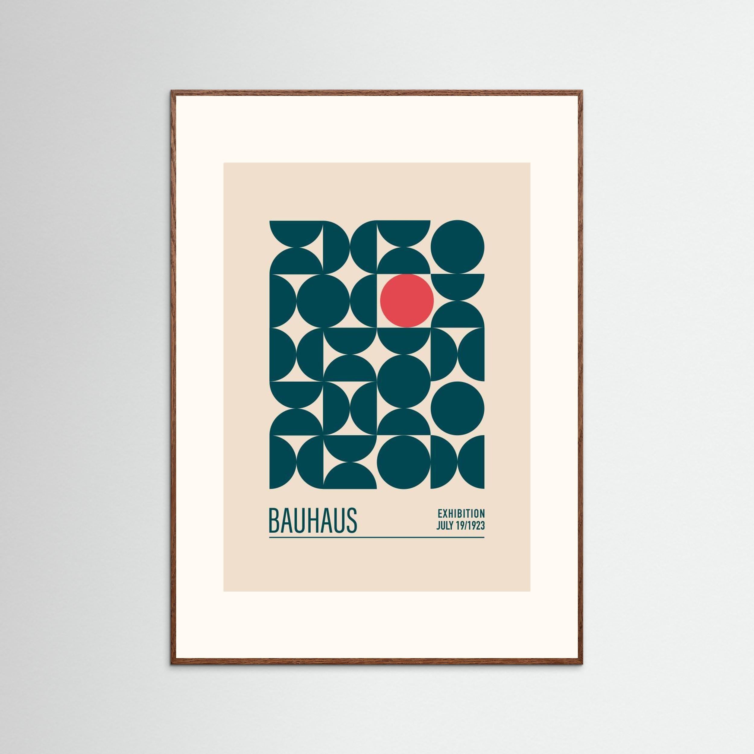 Bauhaus Mavi Kureler by Emel Tunaboylu Fine Art Paper 