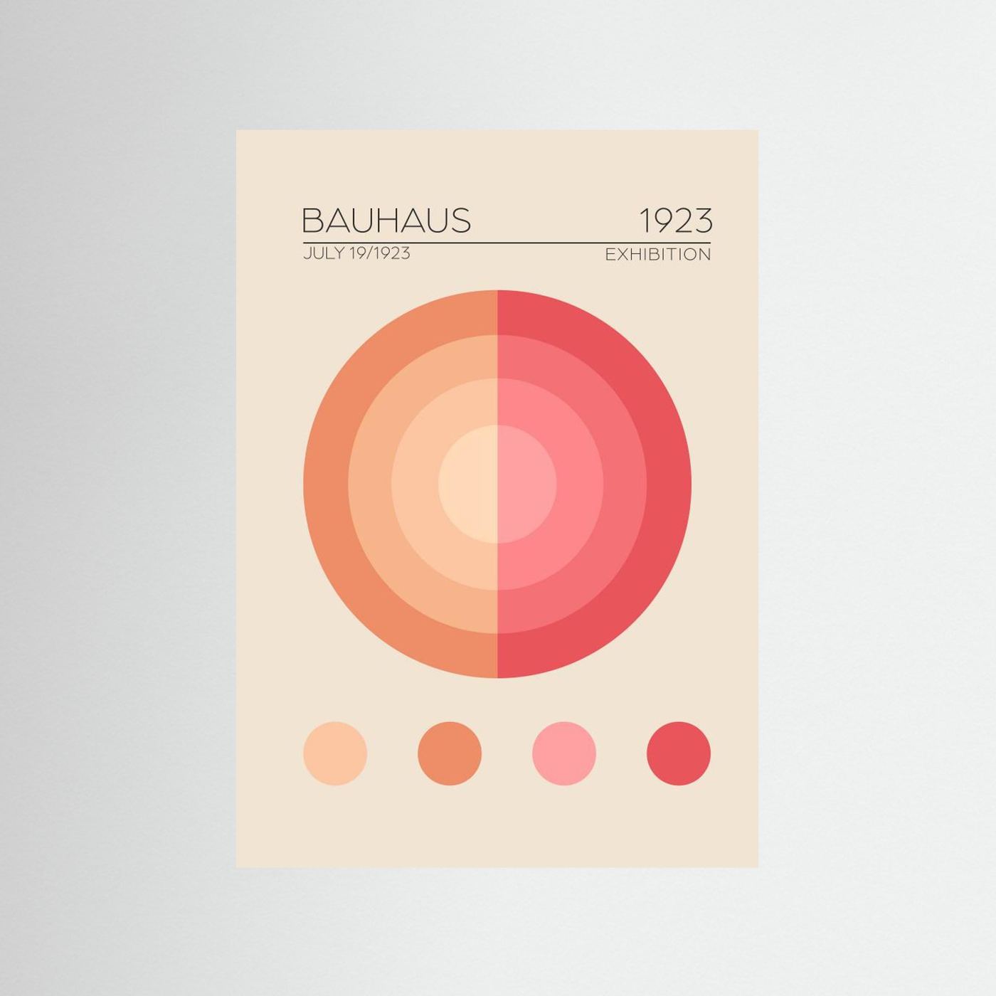 Bauhaus Pembe Daire by Emel Tunaboylu Fine Art Paper 