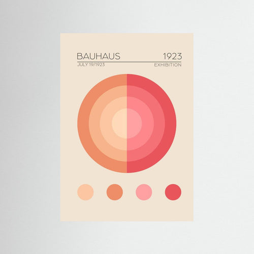 Bauhaus Pembe Daire by Emel Tunaboylu Fine Art Paper 