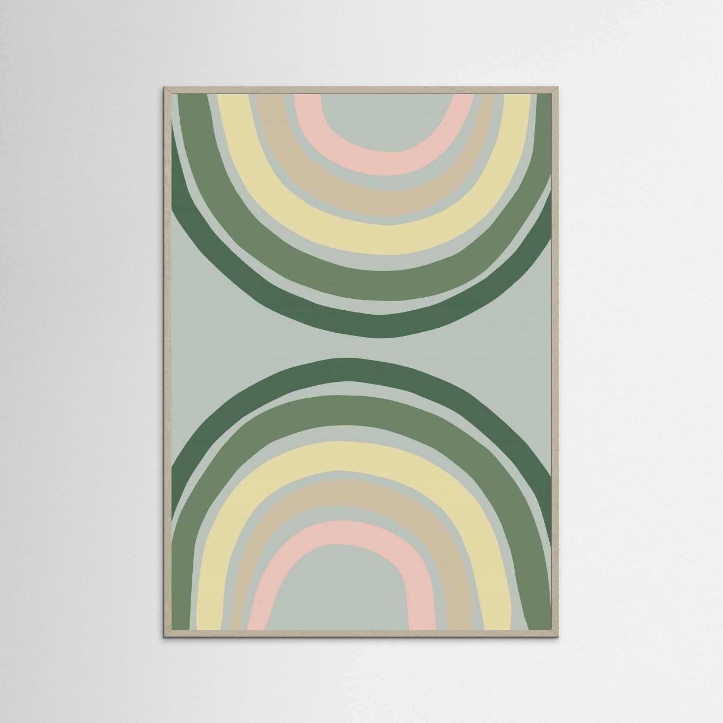 Double Rainbow Green by Pictufy Studio Fine art Paper