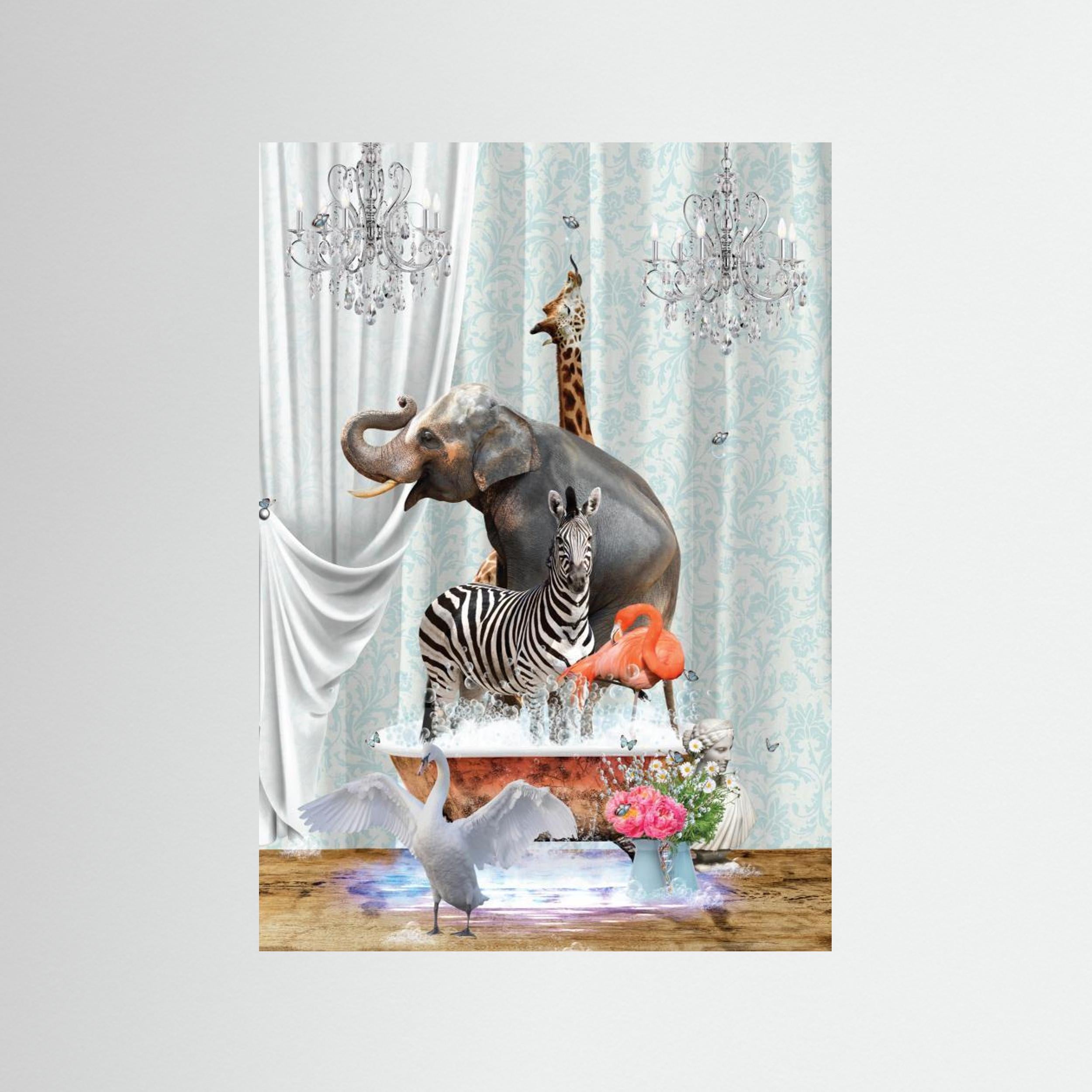 Family Time &amp; Bubbles by Sue Skellern Fine Art Paper 