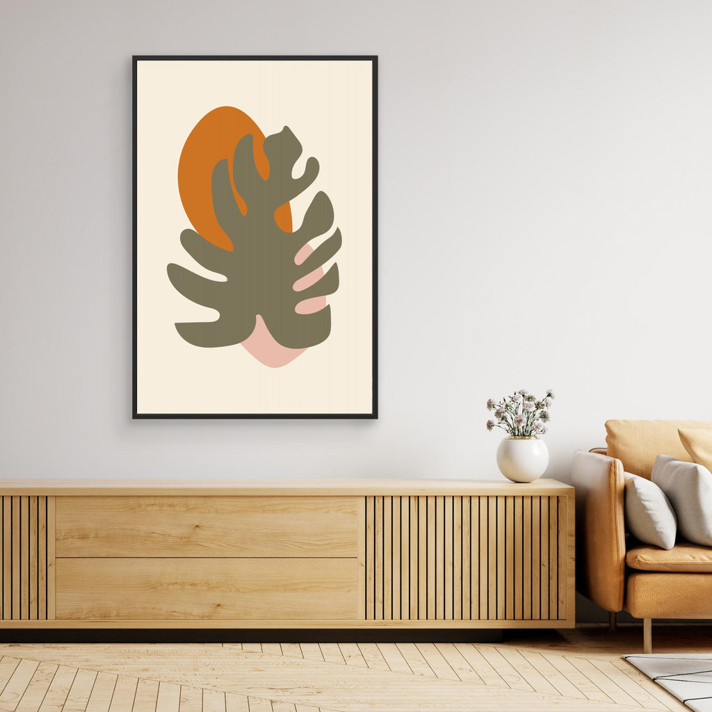 Abstract Botanical Boho Leaves 14 by Dina Dankers Canvas
