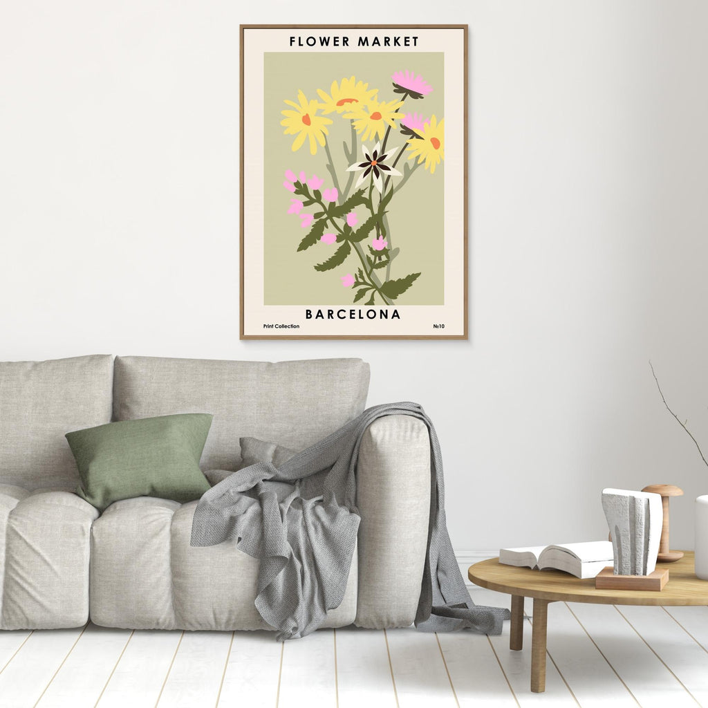 Flower Market Barcelona by Nktn Canvas