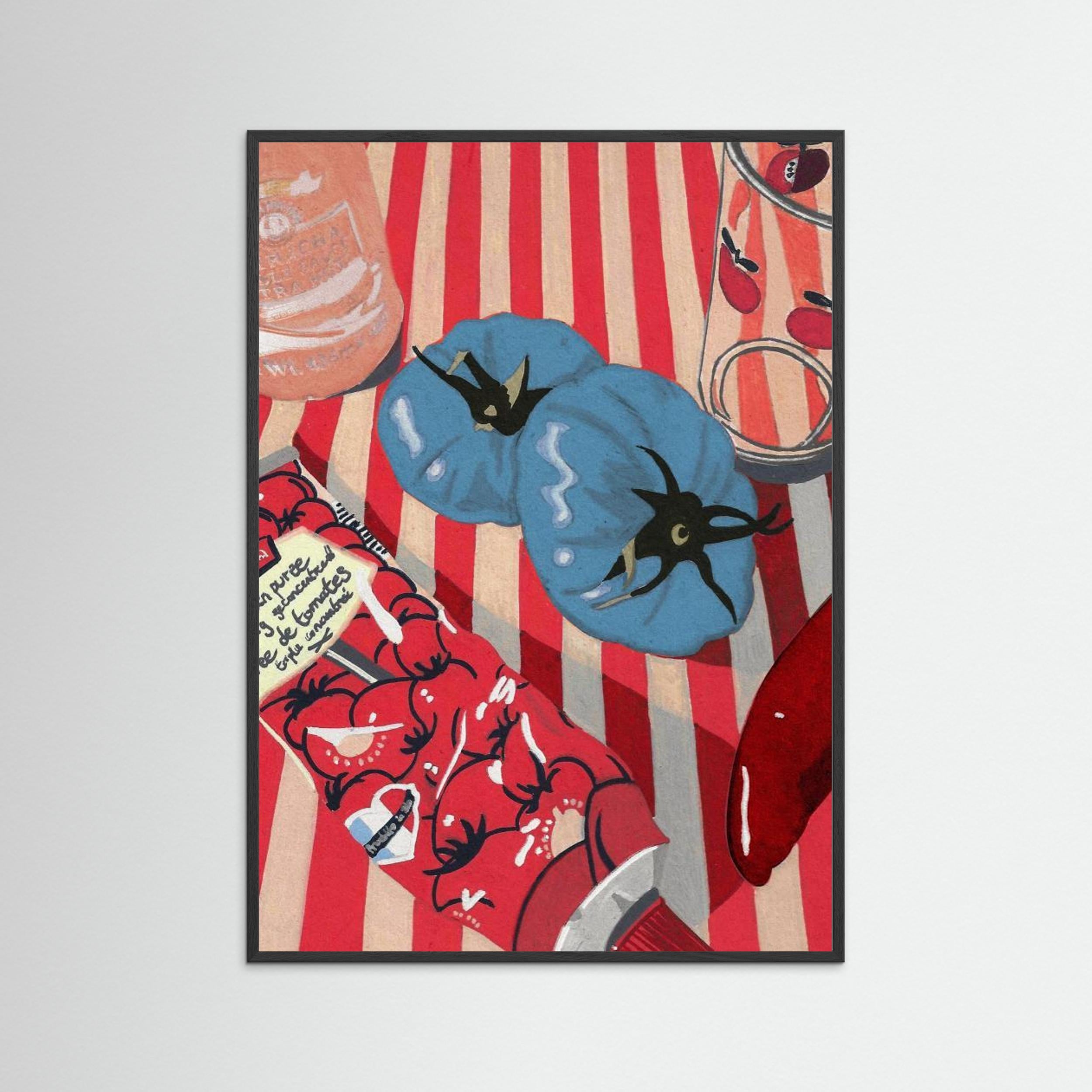 Blue Tomatoes by Studio Mandariini Fine Art Paper 