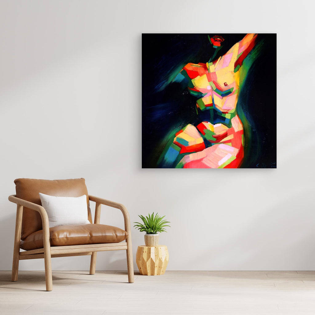 Cubist Sitting Nude (2014) by Corné Akkers