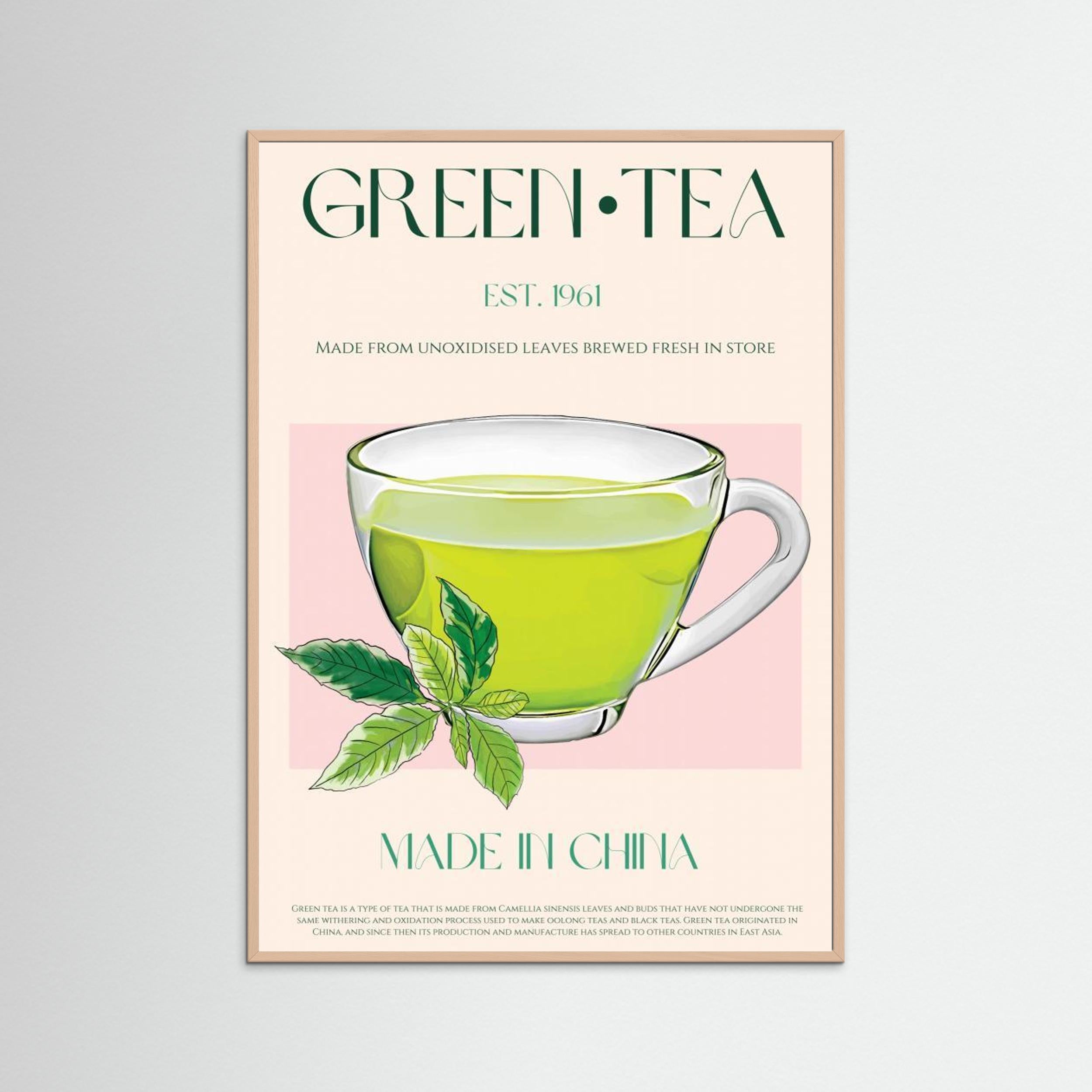 Green Tea by Nazma Khokhar Fine Art Paper 