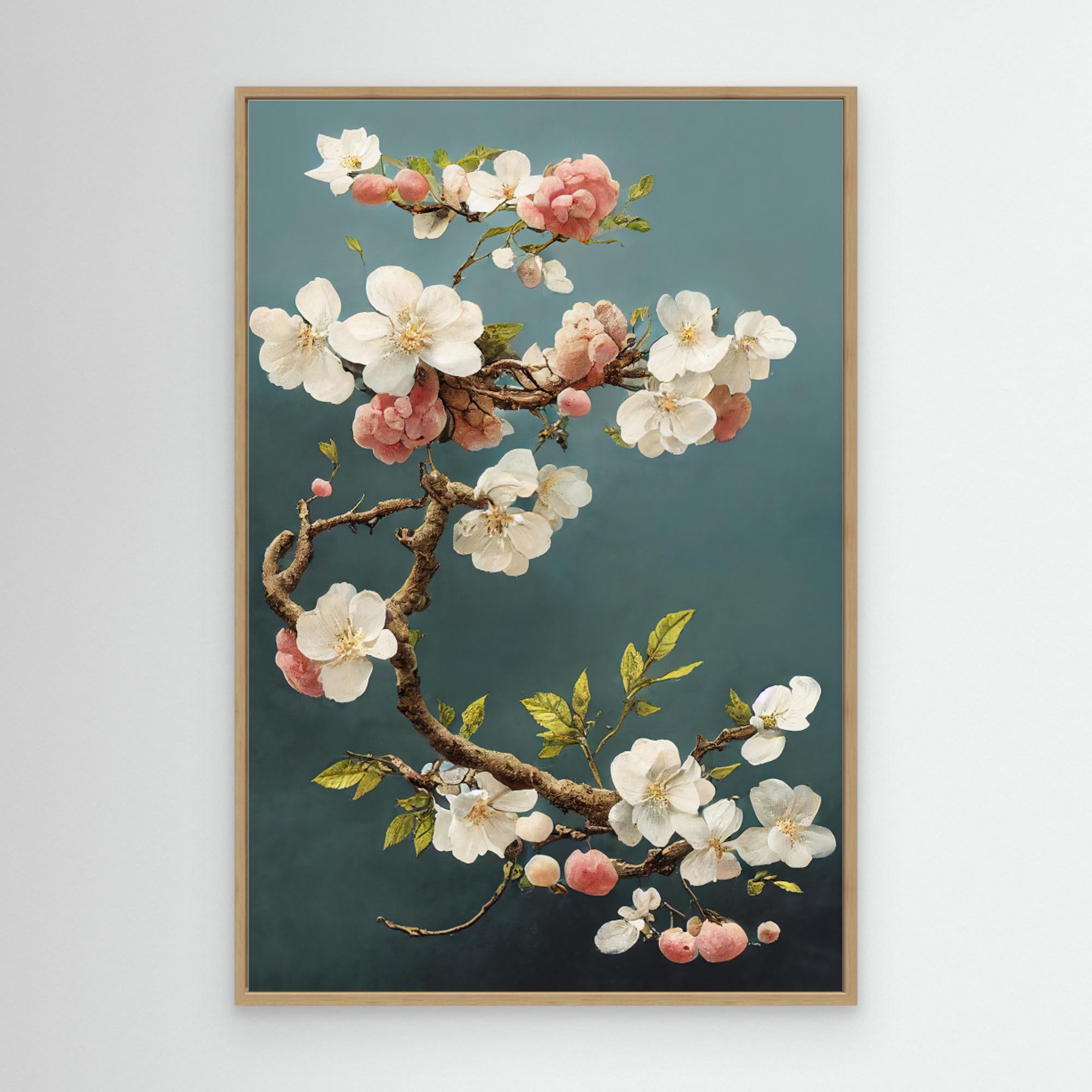 White Cherry Blossoms by Treechild Canvas