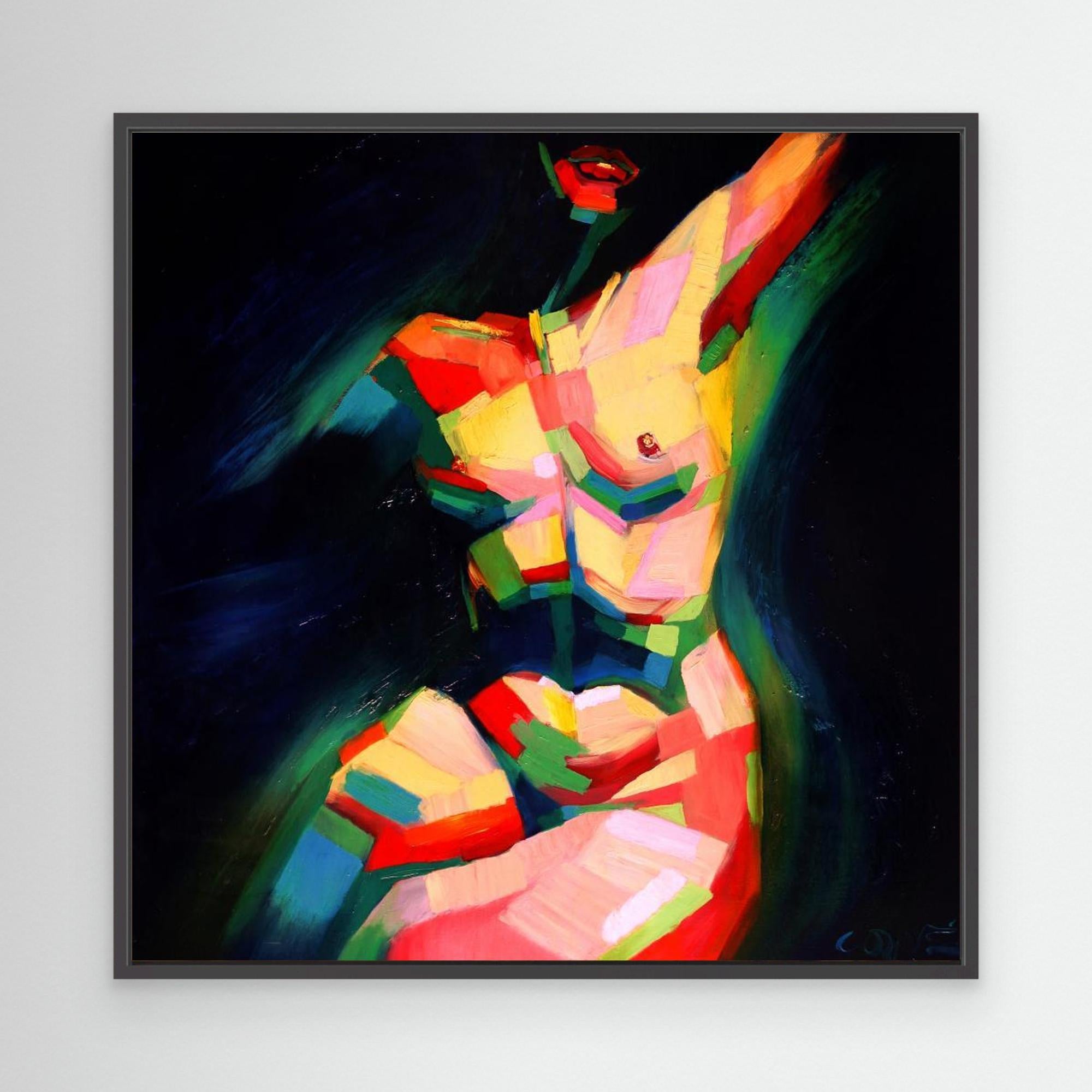 Cubist Sitting Nude (2014) by Corné Akkers