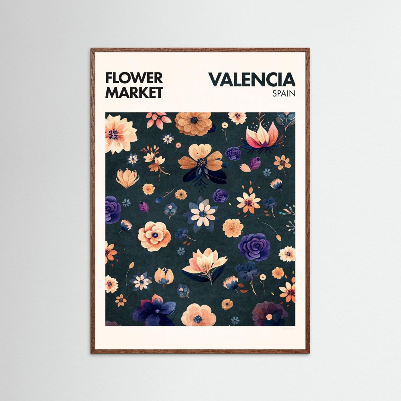 Flower Market- Valencia by Emel Tunaboylu Fine Art Paper