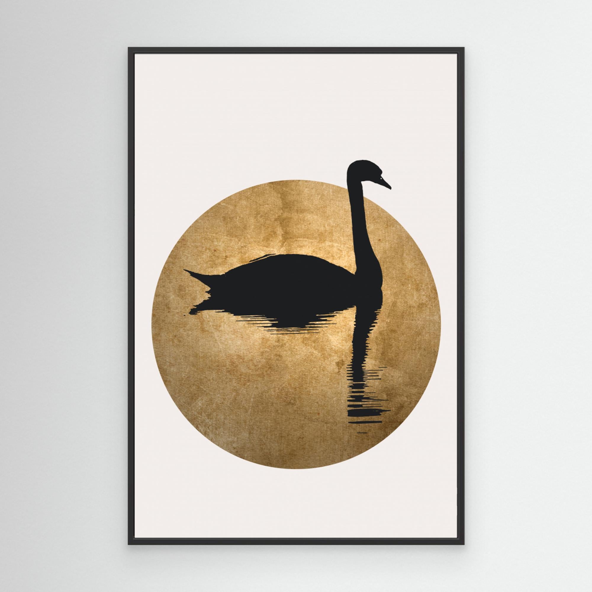 The Swan Gold by Kubistika Canvas