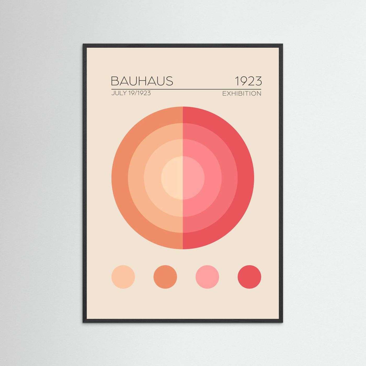 Bauhaus Pembe Daire by Emel Tunaboylu Fine Art Paper 