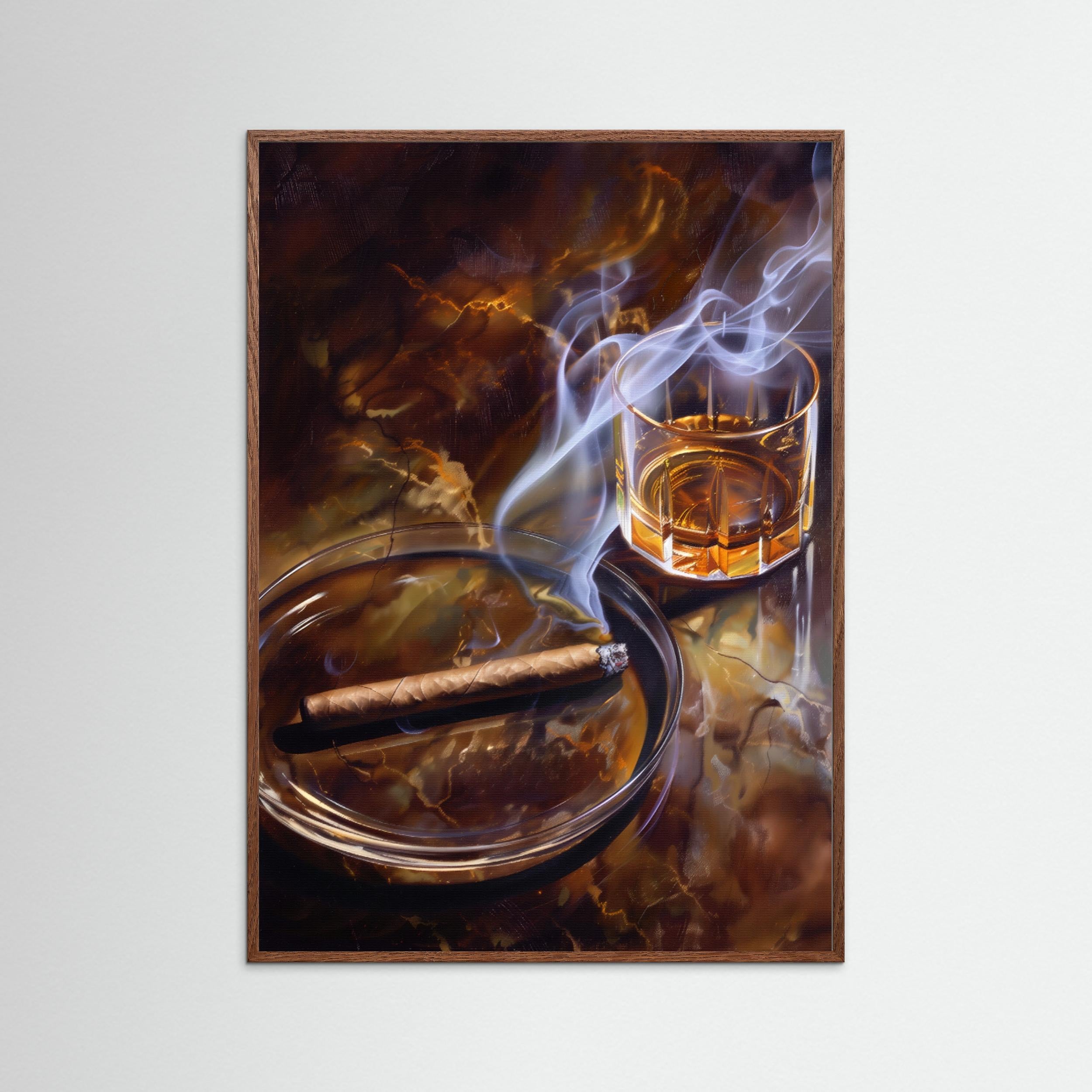 Whiskey and cigar by Andreas Magnusson Fine Art Paper 