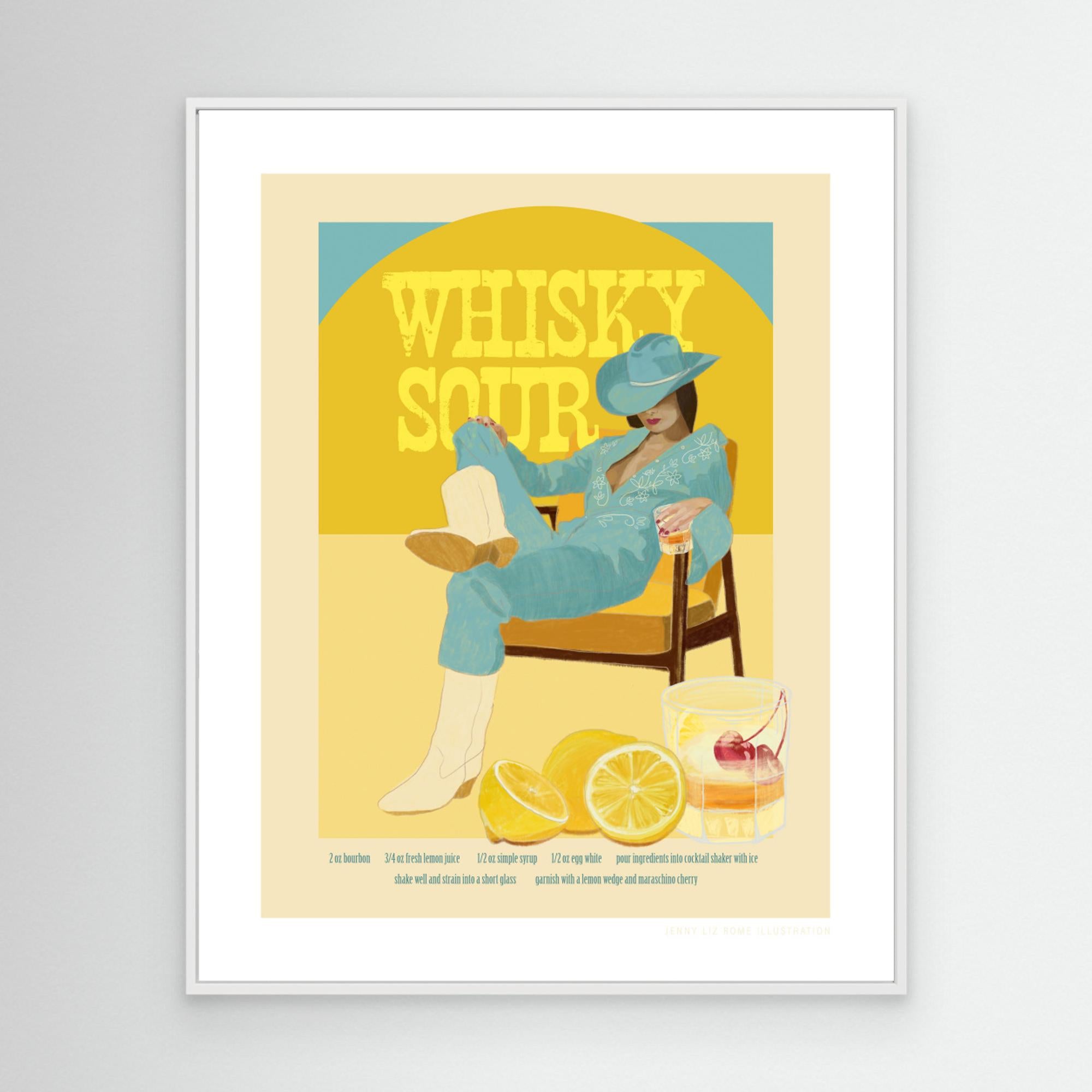 Jlr Cocktails Whiskysour by Jenny Liz Rome Canvas