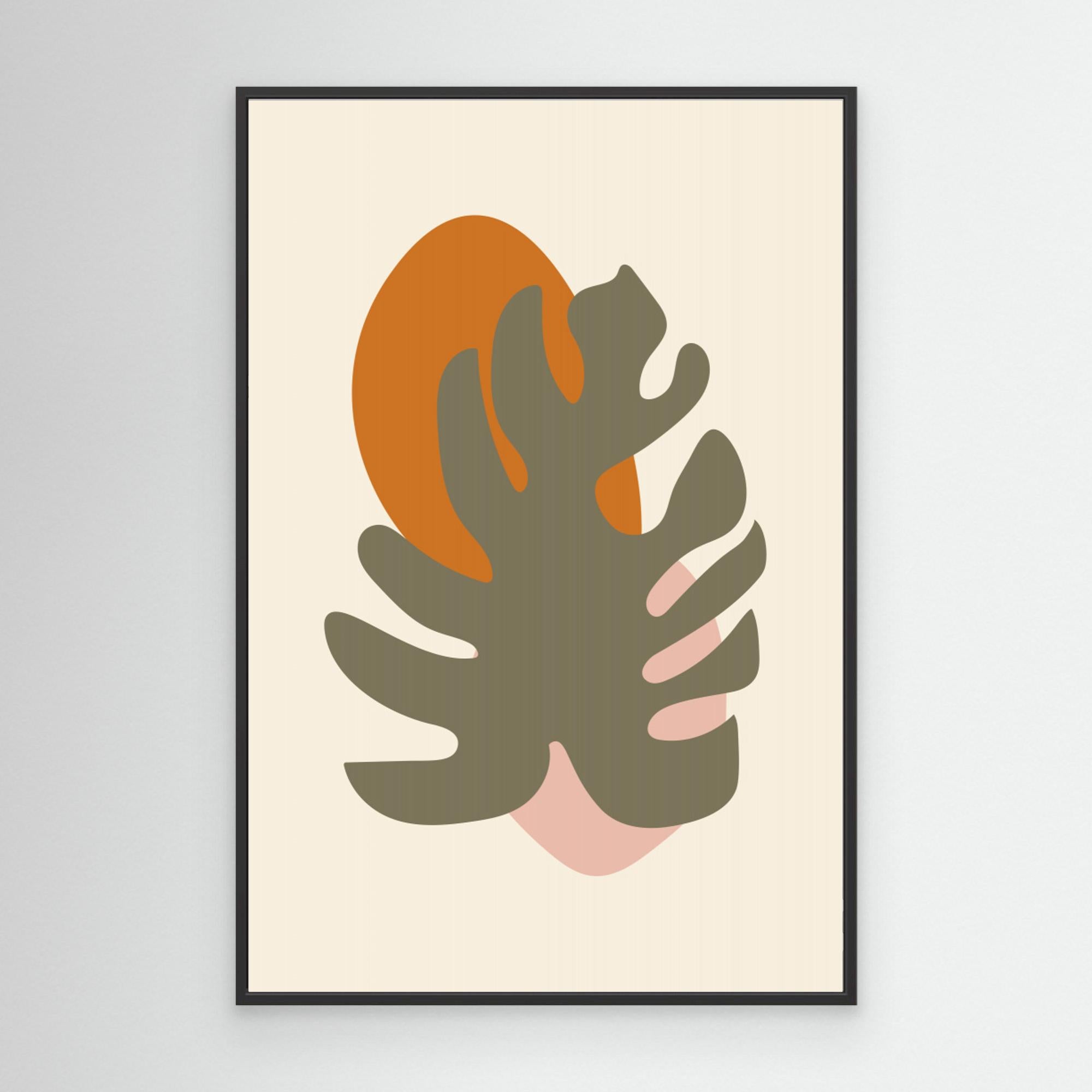 Abstract Botanical Boho Leaves 14 by Dina Dankers Canvas