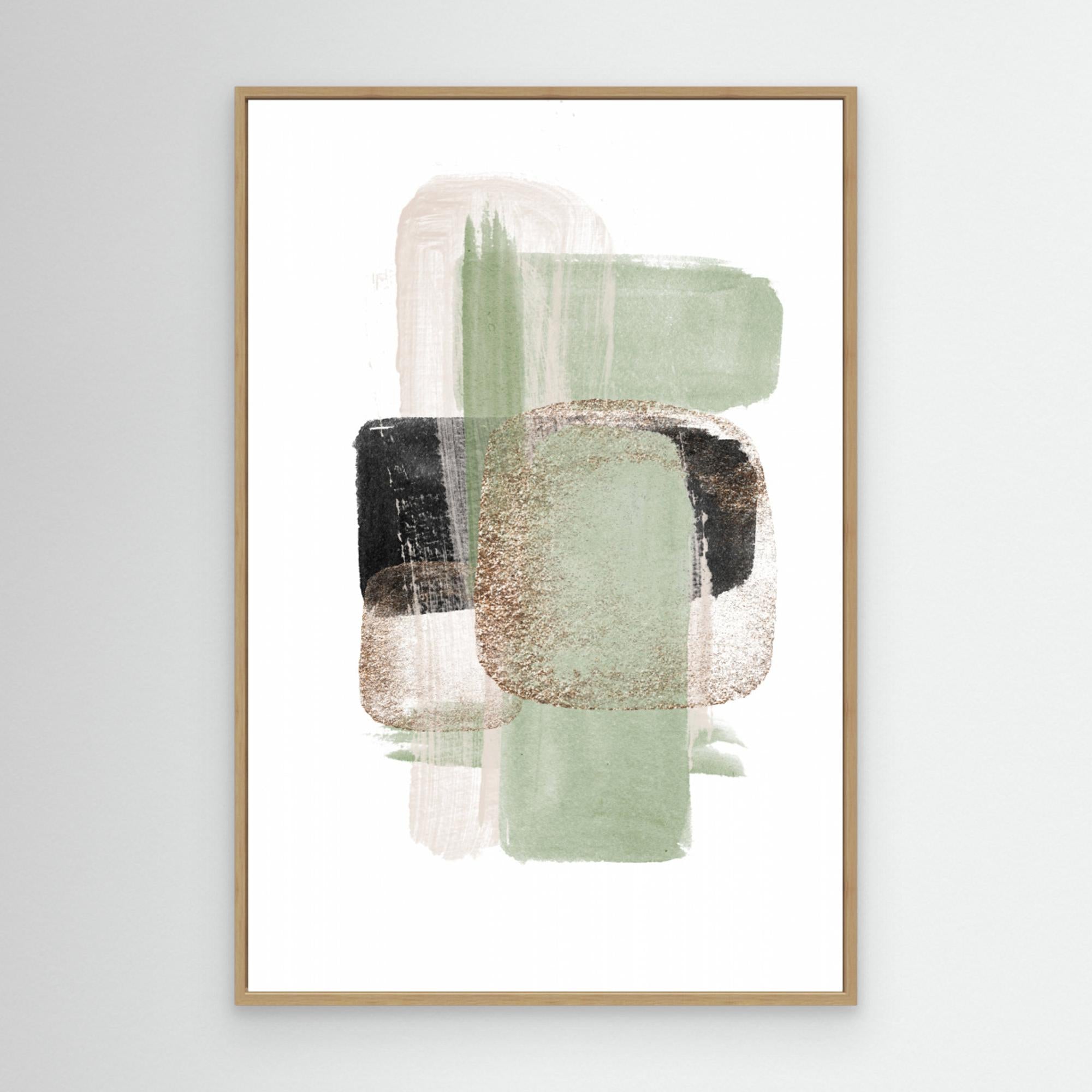 Simple Green-1 by Sally Ann Moss Canvas