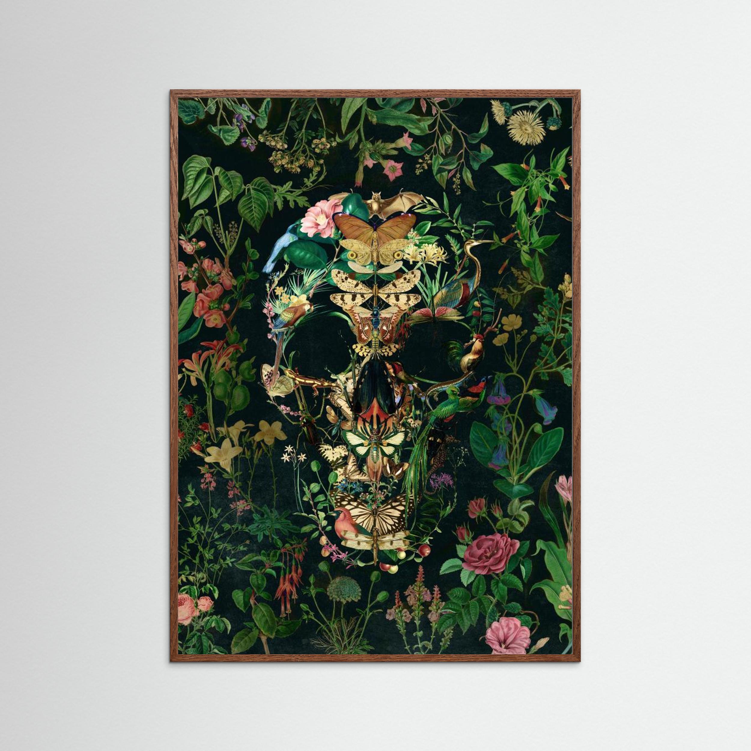 Papillon Skull by Ali Gulec Fine Art Paper 