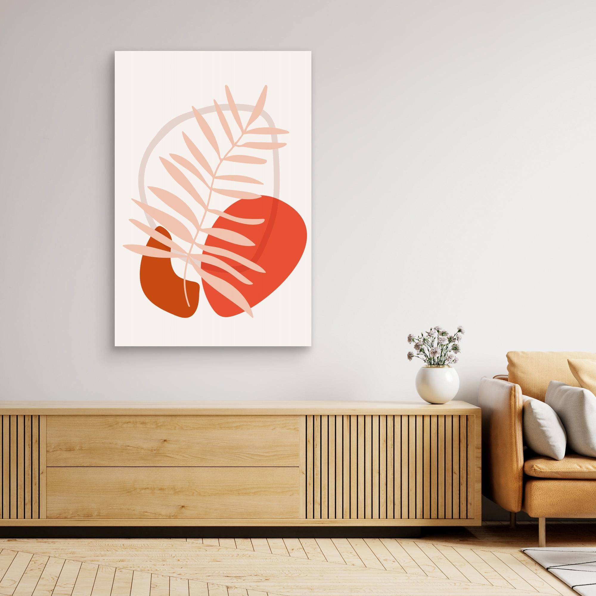 Abstract Botanical Boho Leaves 65 by Dina Dankers Canvas