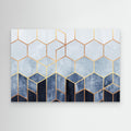 Soft Blue Hexagons by Elisabeth Fredriksson. Canvas