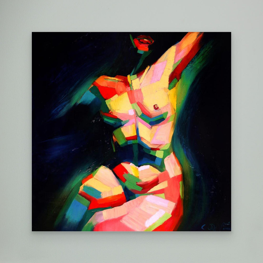 Cubist Sitting Nude (2014) by Corné Akkers