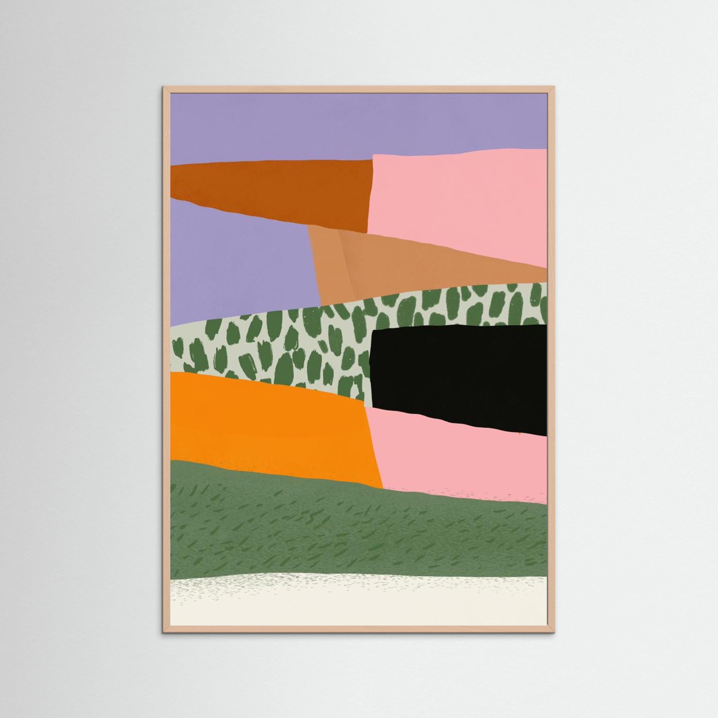 Collage abstract minimalism 02 by Little Dean Fine Art Paper