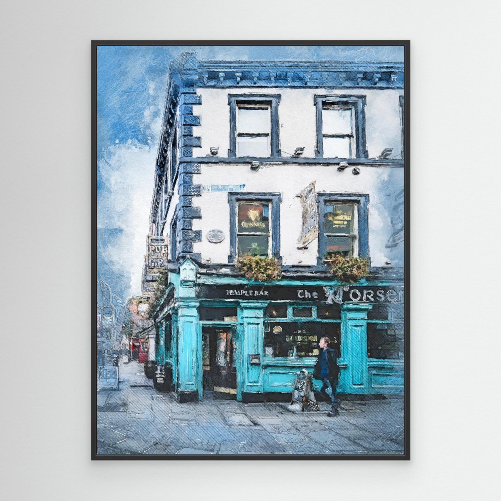 Dublin City Watercolor Art Ireland (17) by Justyna Jaszke