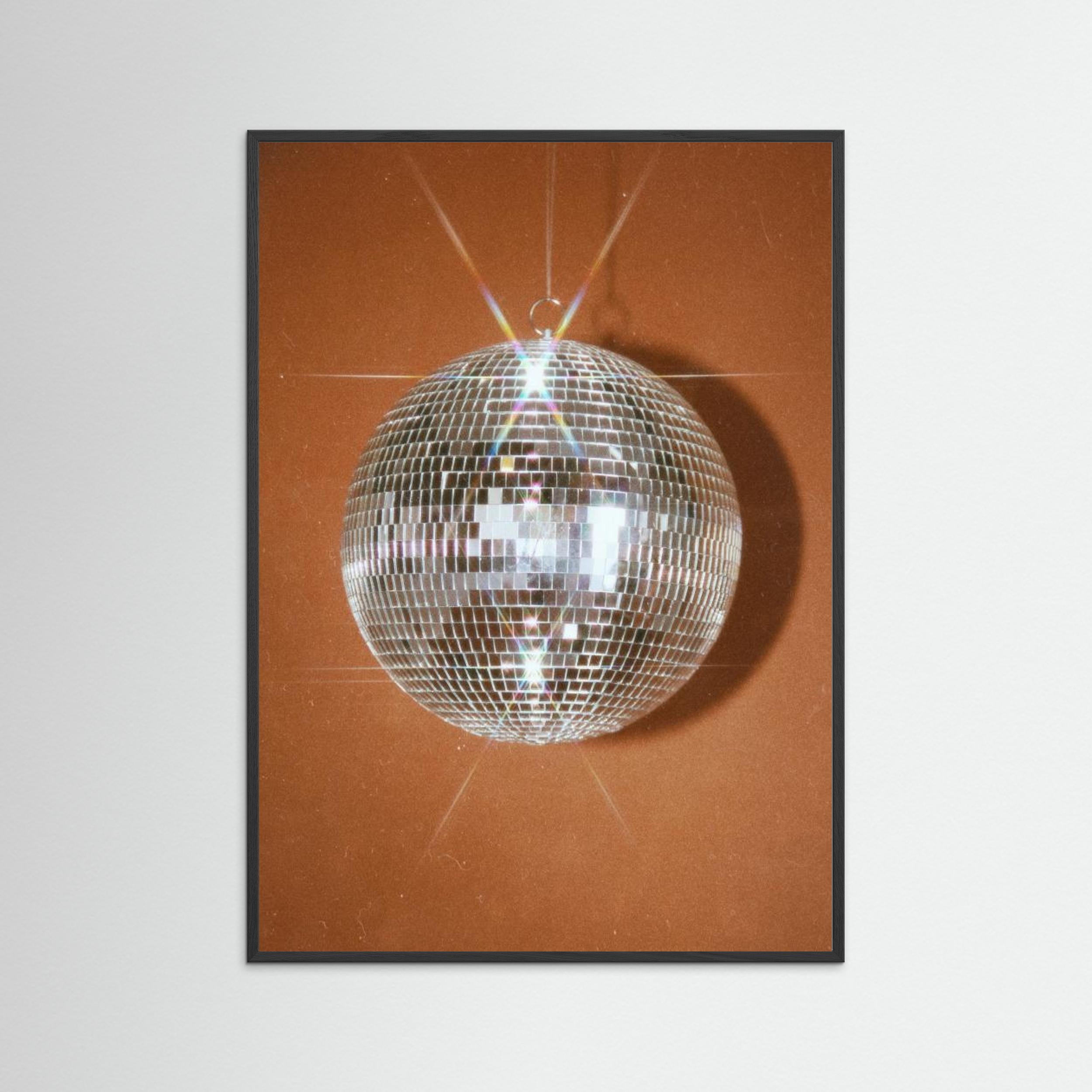 Orange Disco Ball by Samantha Hearn Fine Art Paper