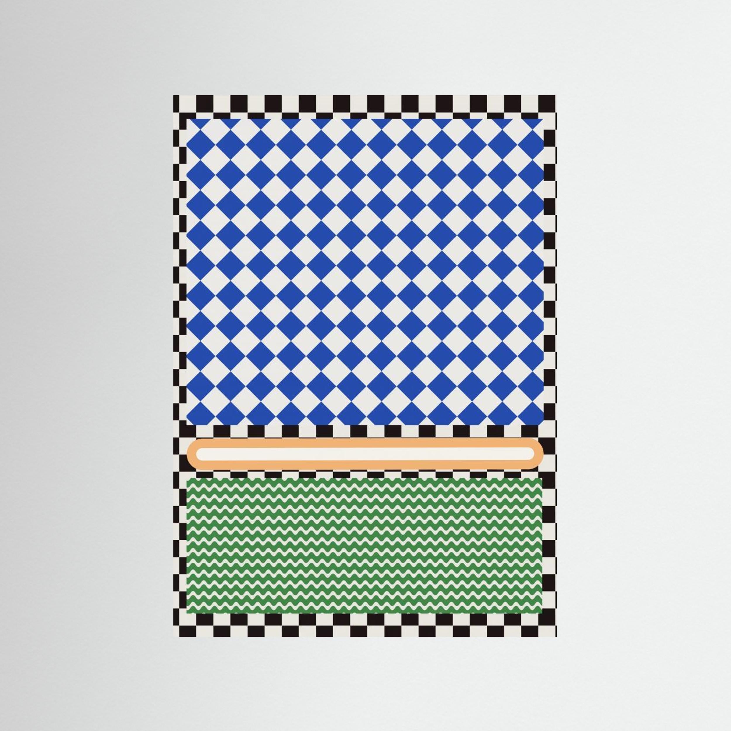 Checkered rothko inspirration by Little Dean Fine Art Paper 