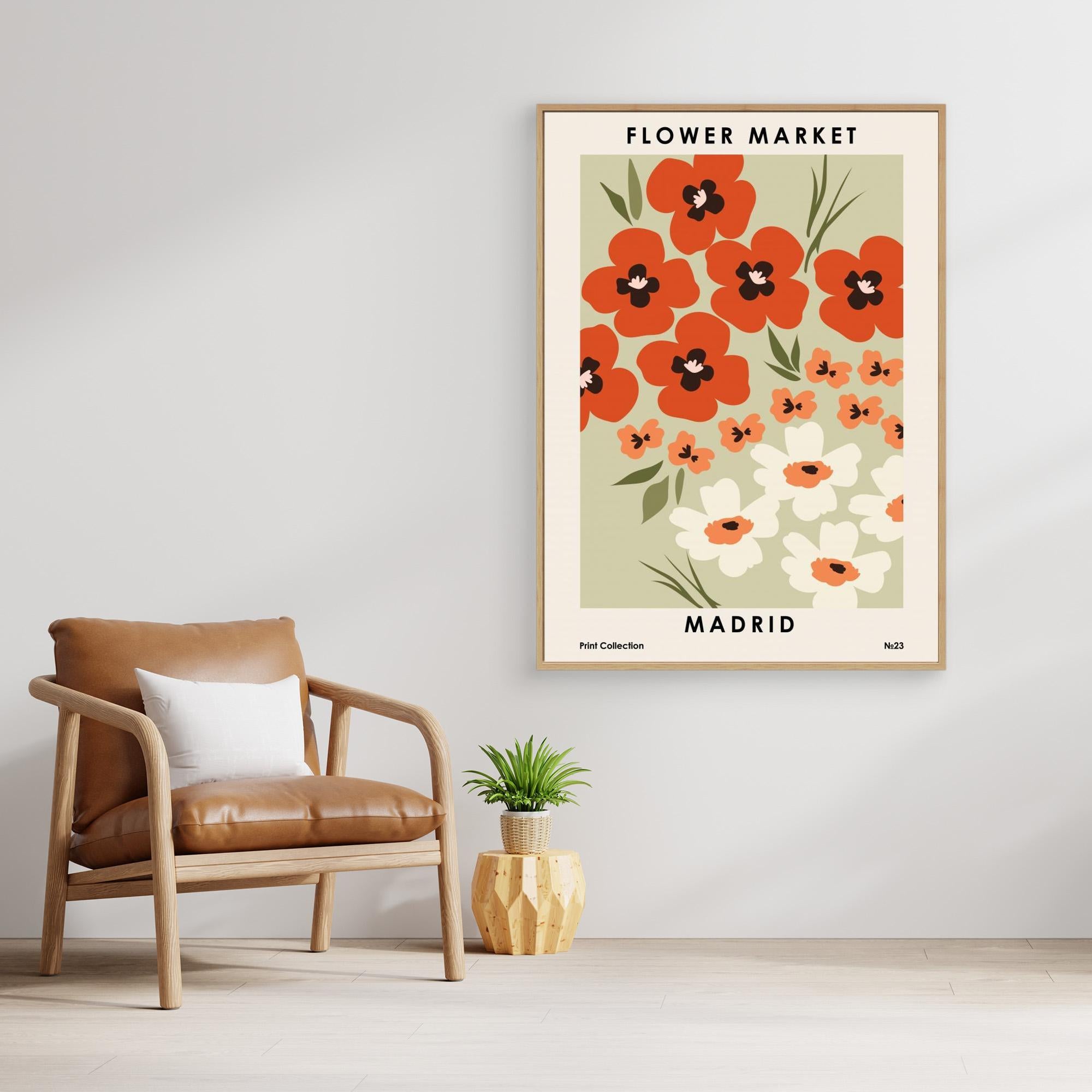 Flower Market Madrid by Nktn Canvas