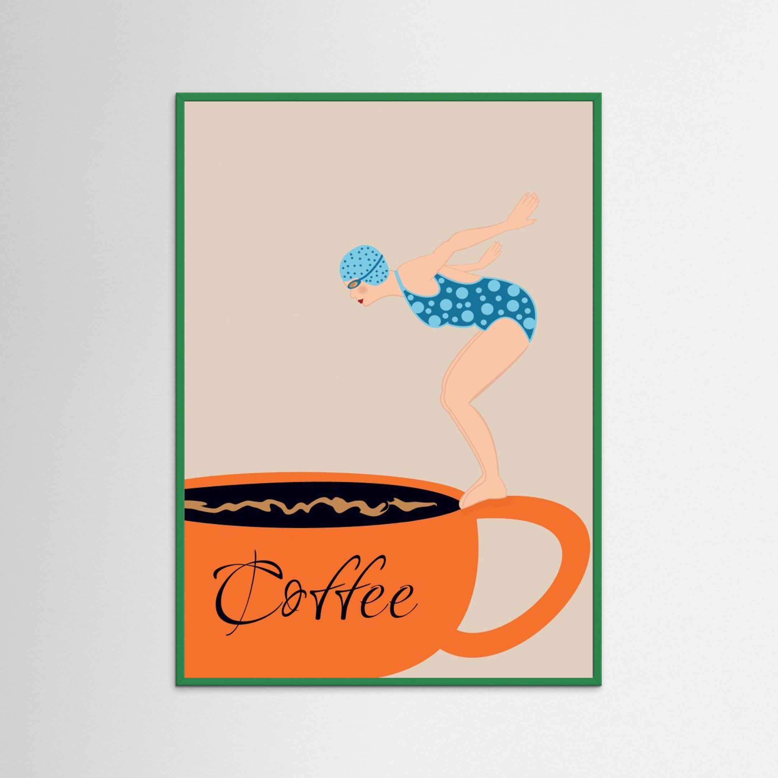Coffee Diver by Sannel Larson Fine Art Paper 