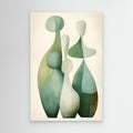 Green Beige Geo 5 by Bilge Paksoylu Canvas
