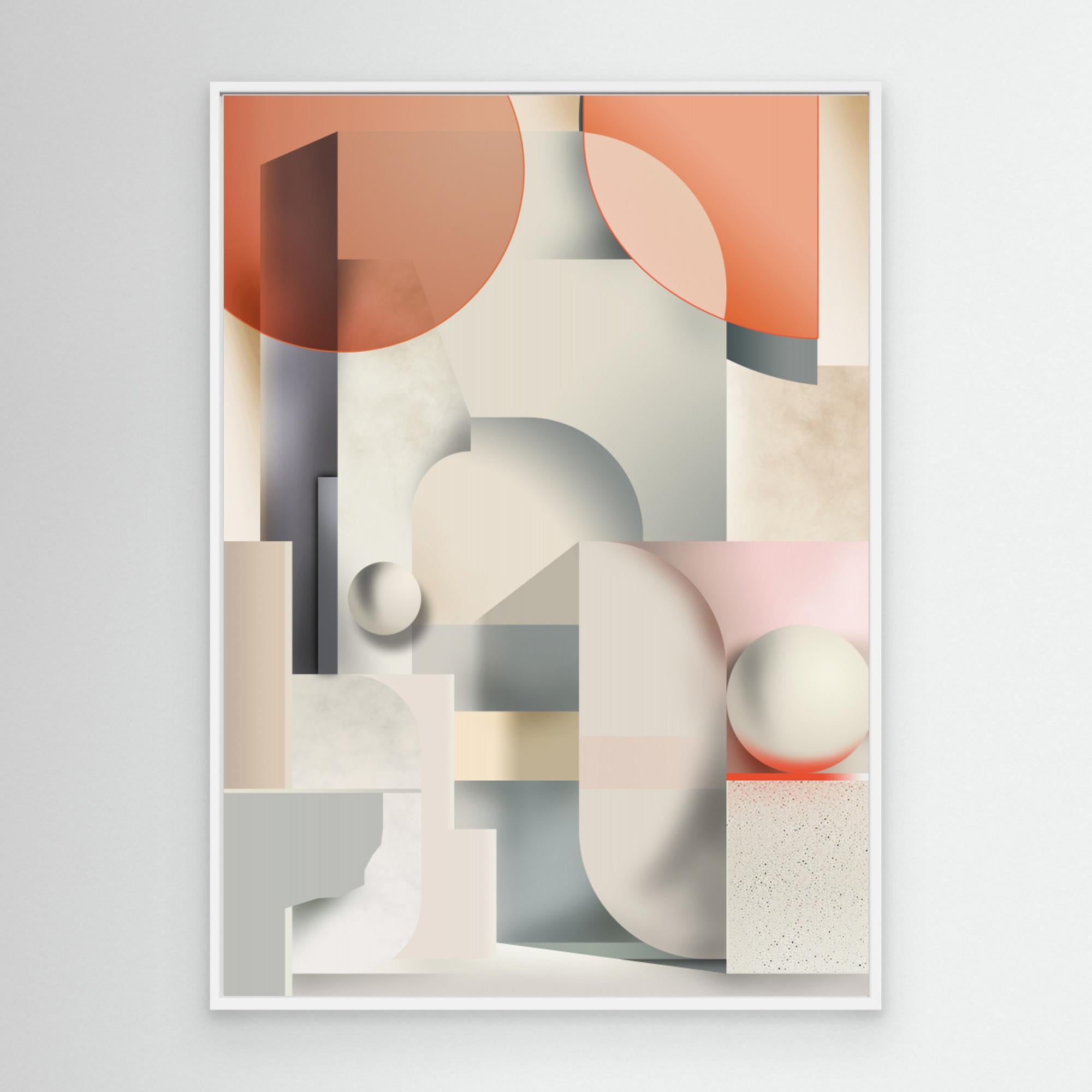 Geometric Vintage Art 01 by Rafal Kulik Canvas