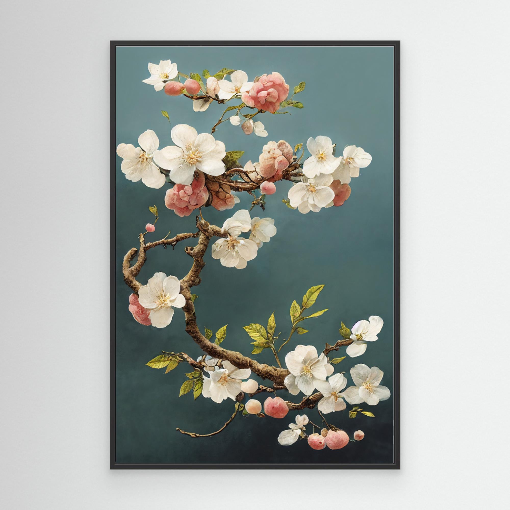 White Cherry Blossoms by Treechild Canvas