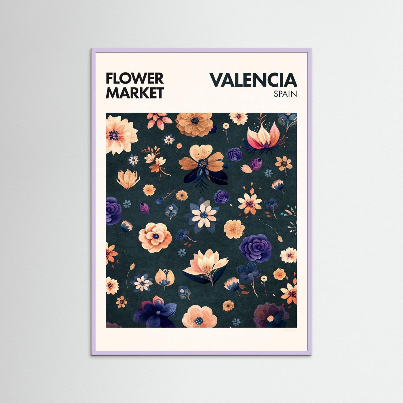 Flower Market- Valencia by Emel Tunaboylu Fine Art Paper