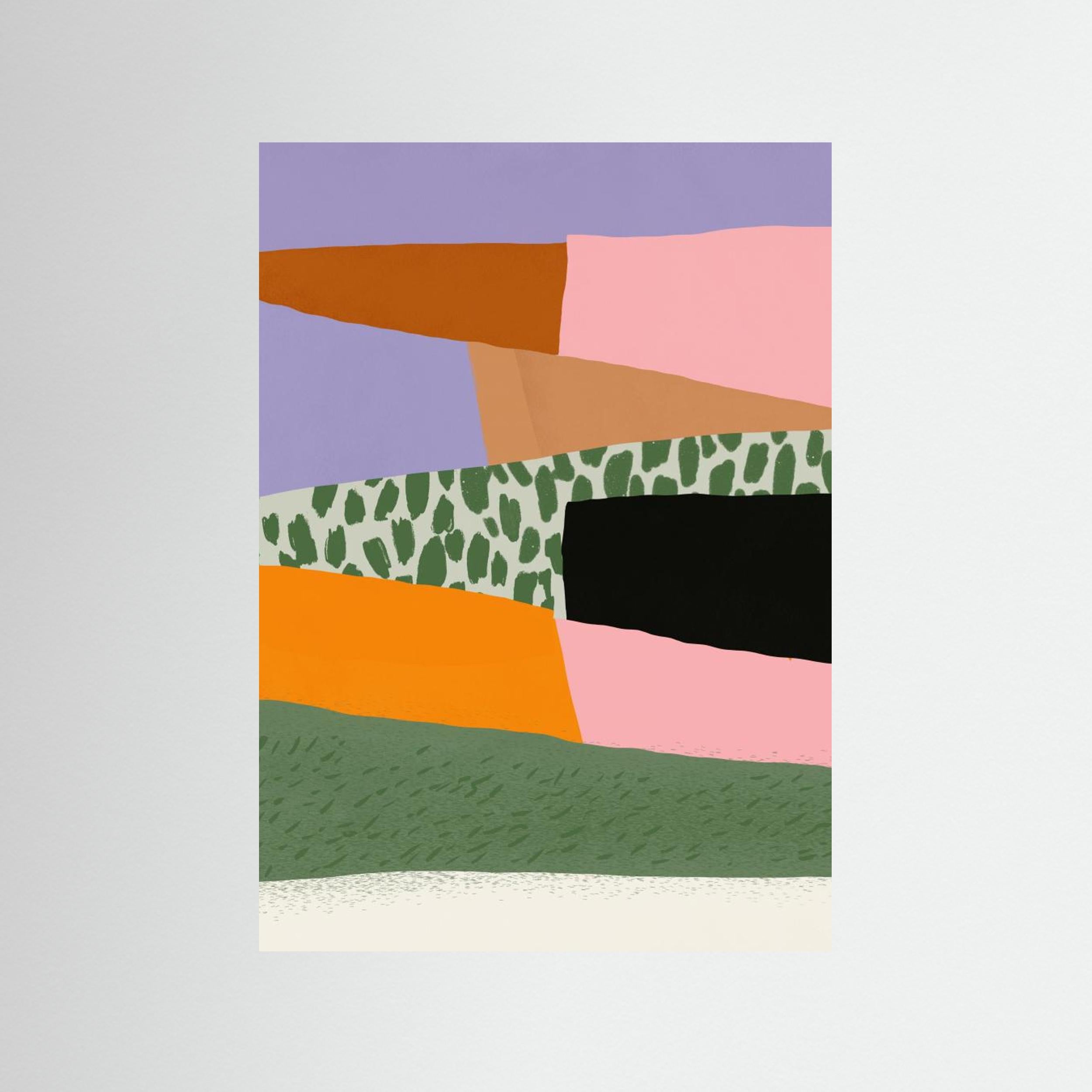 Collage abstract minimalism 02 by Little Dean Fine Art Paper