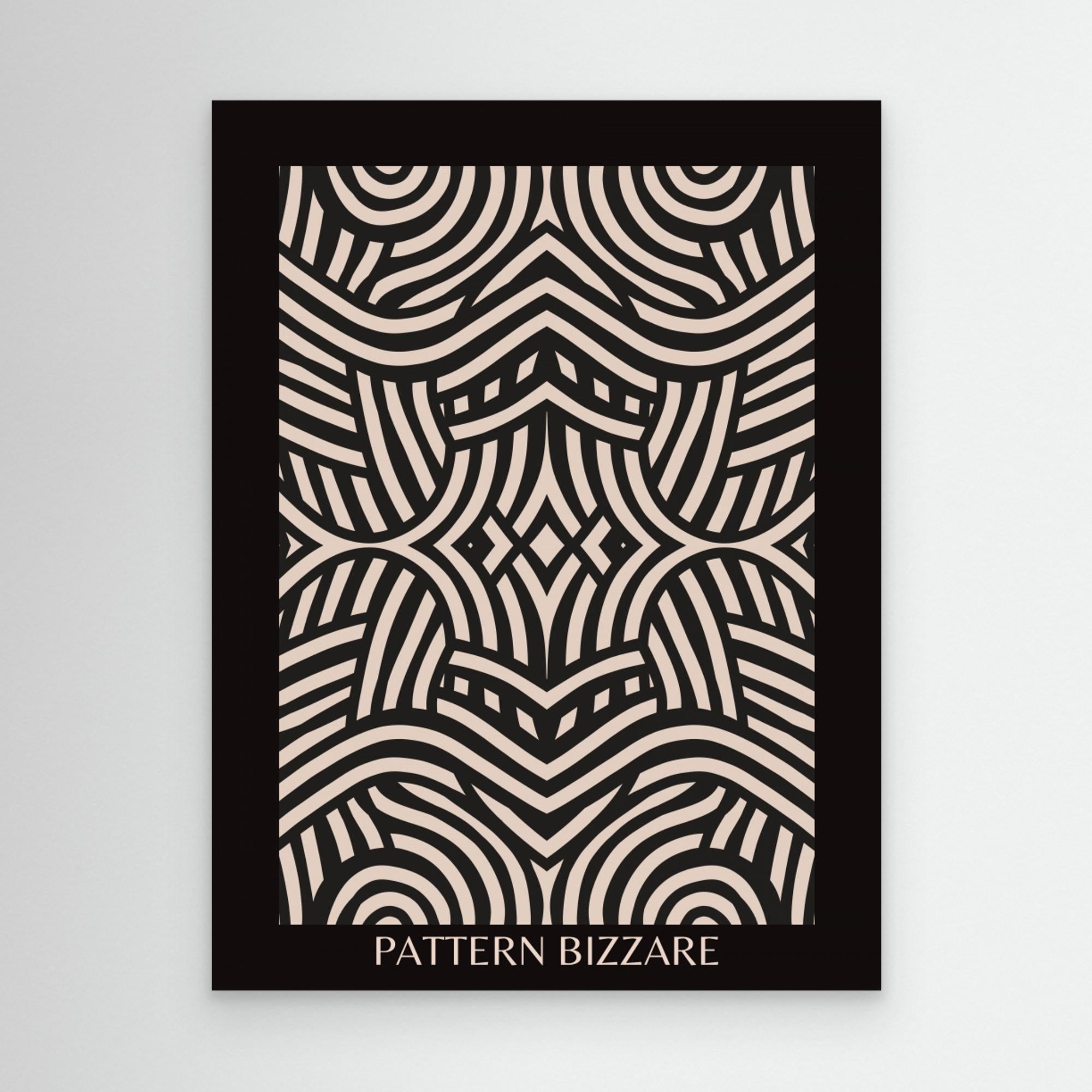 Black Pattern Bizarre 4 by Little Dean Canvas