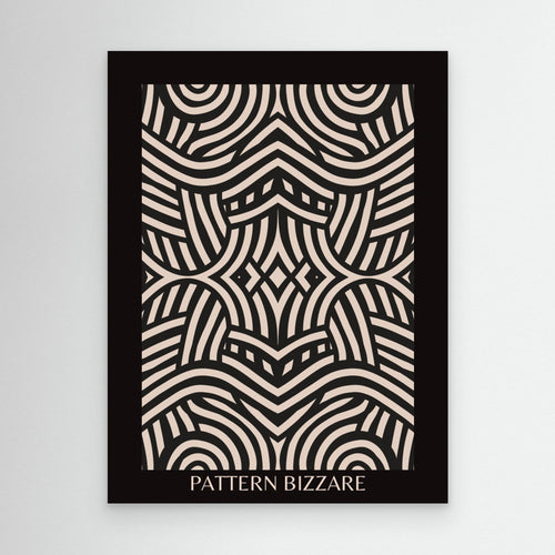 Black Pattern Bizarre 4 by Little Dean Canvas