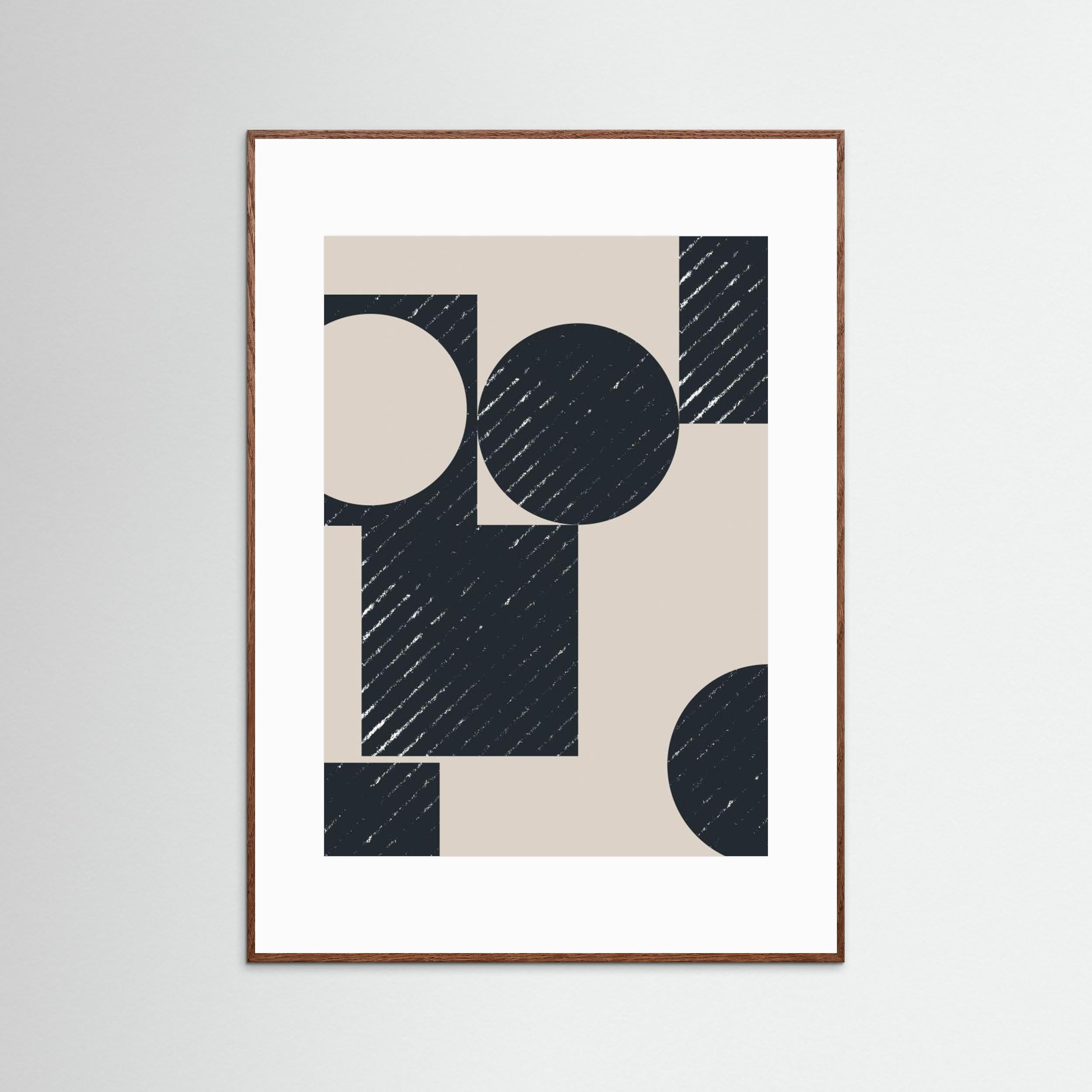 Geometric `Modern No 2 by The Miuus Studio Fine Art Paper